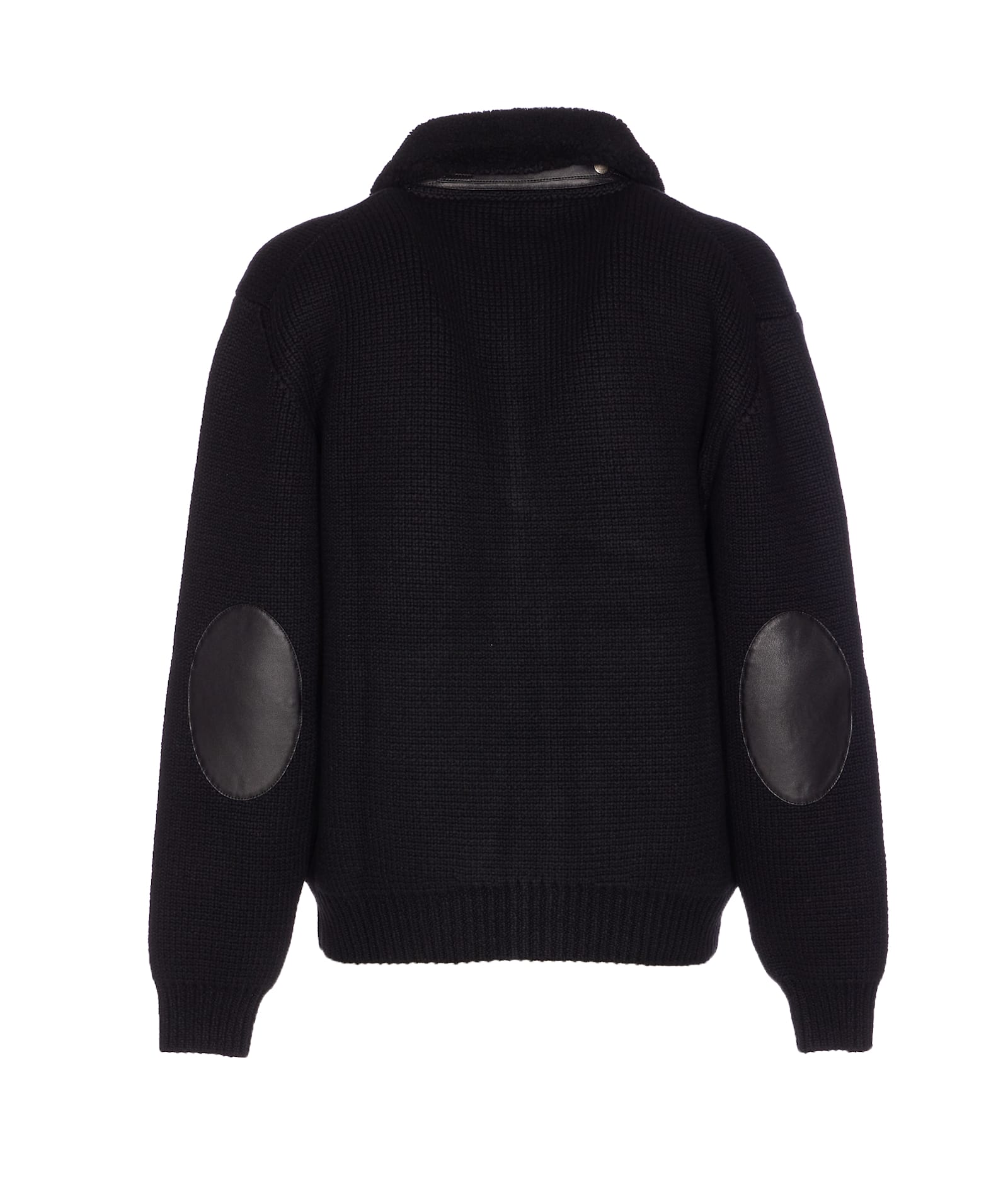 Tom Ford Knitted Cardigan With Back Detail And Pockets In Black