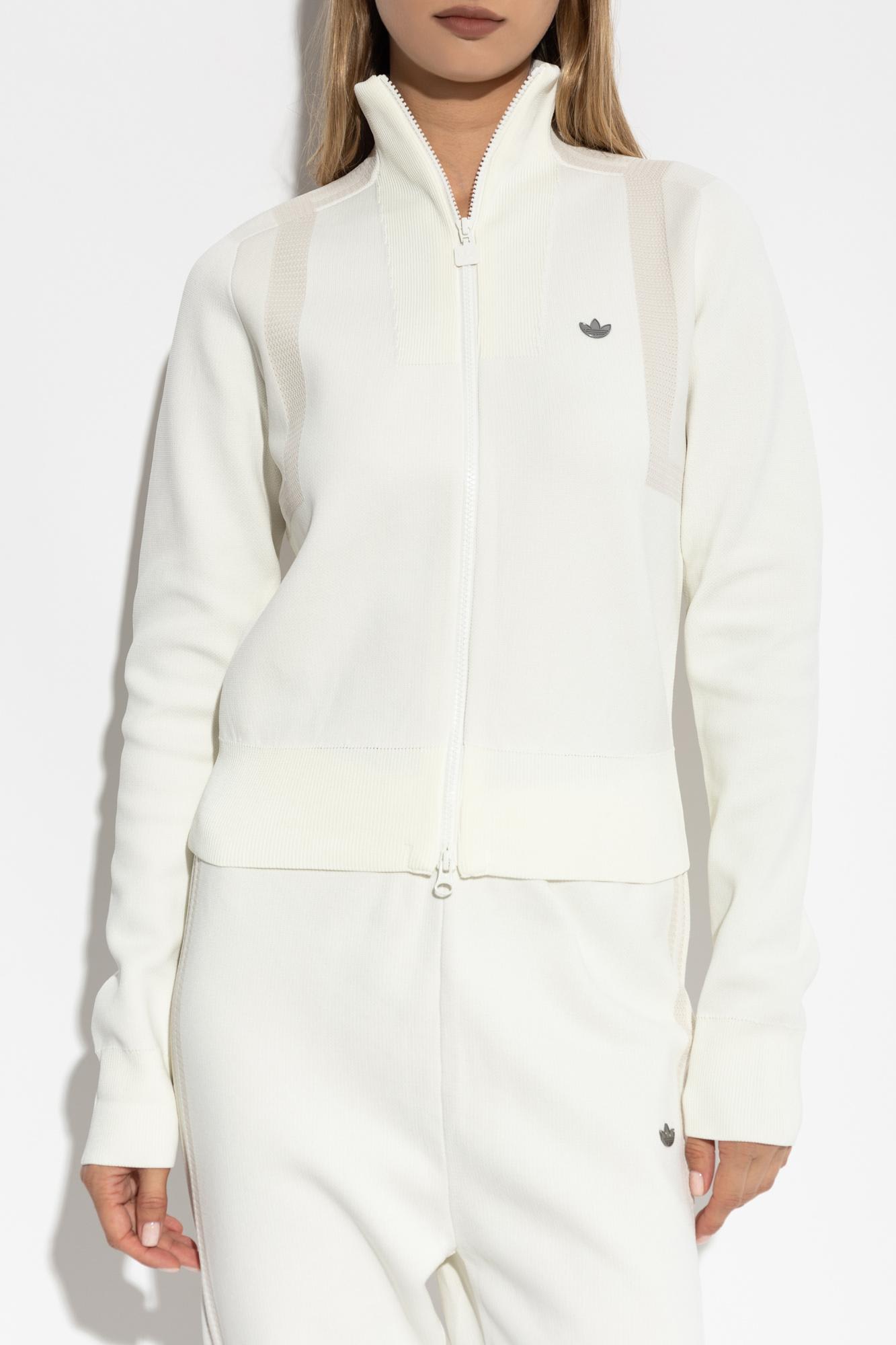Adidas Originals Sweatshirt With Logo-shaped Applique In White