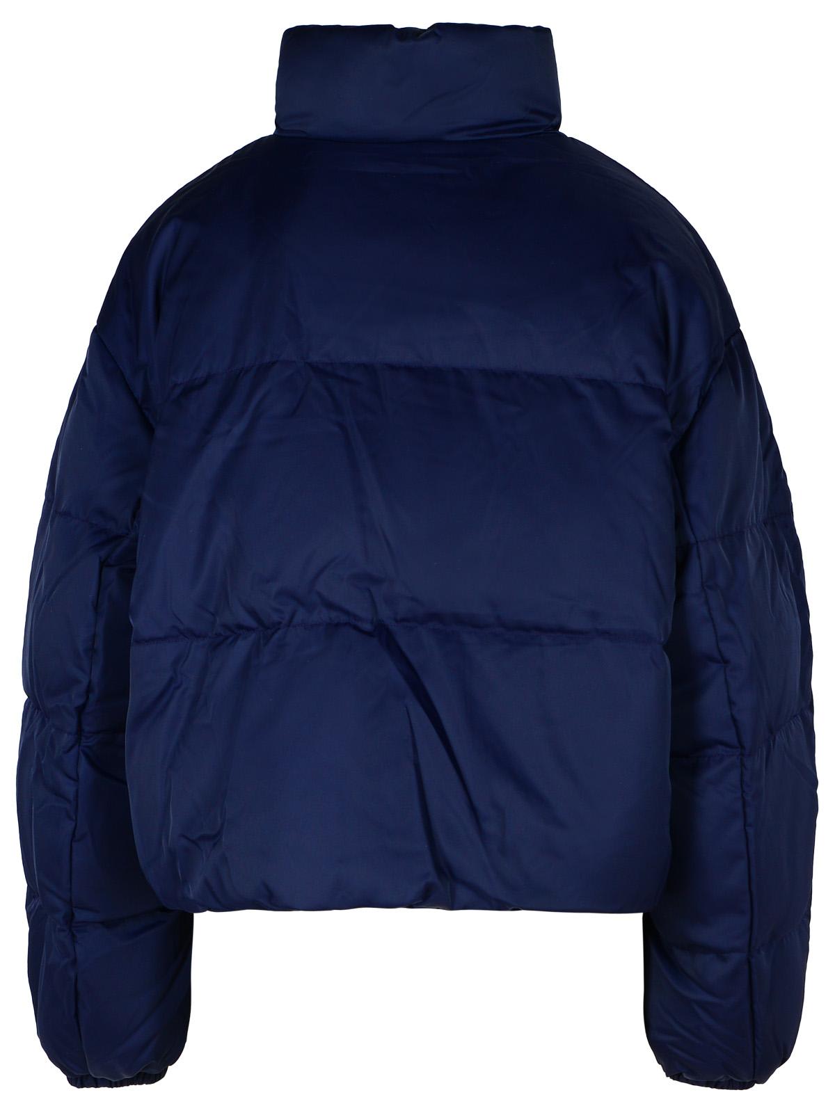 Shop Marant Etoile Telia Navy Polyamide Down Jacket In Blu Notte