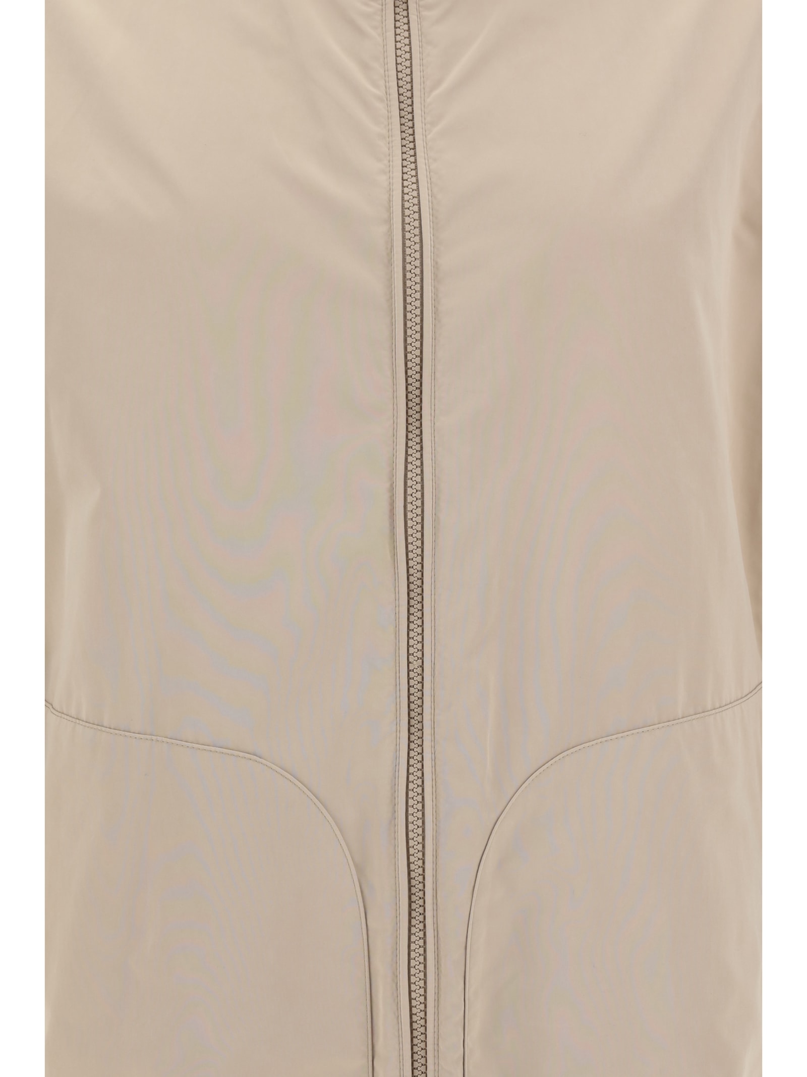 Shop Brunello Cucinelli Jacket In Farro+white
