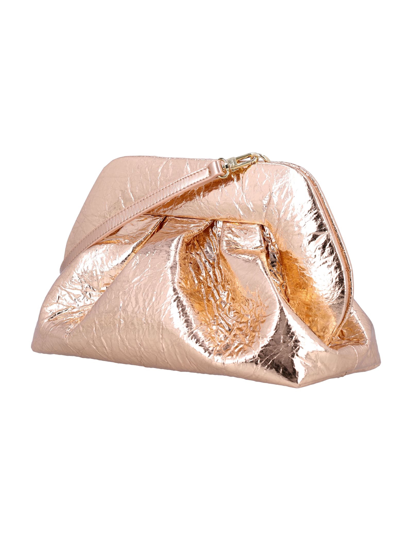 Themoirè Tia Clutch Metallic In Rose Gold