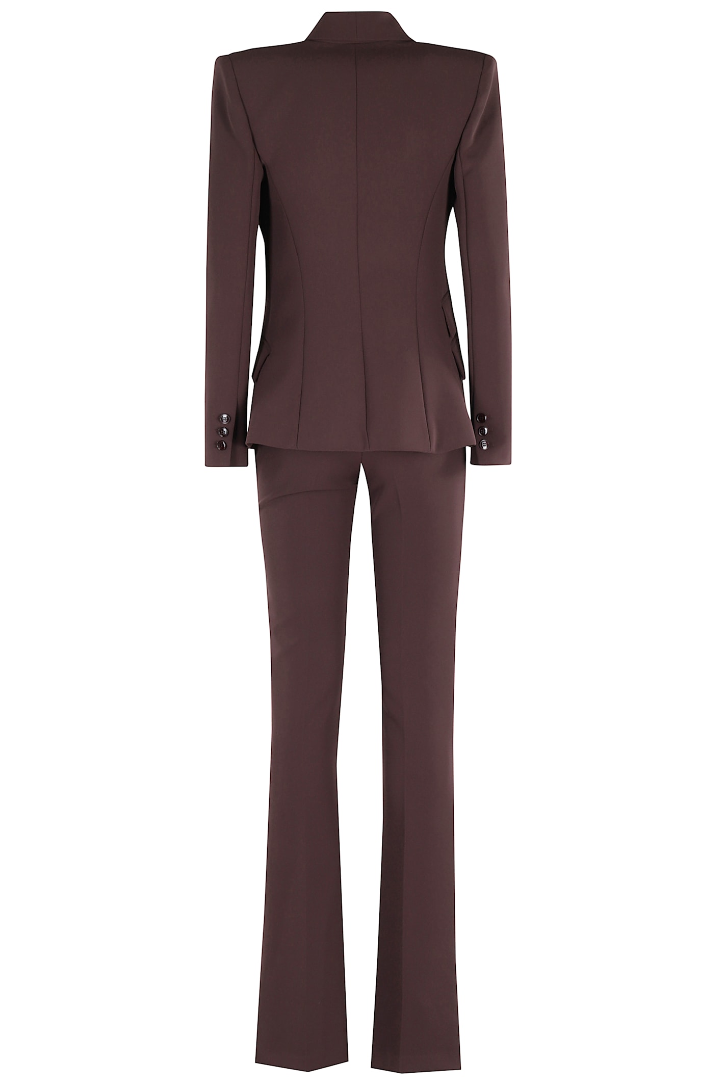 Elisabetta Franchi Giacca Pantalone In Burgundy