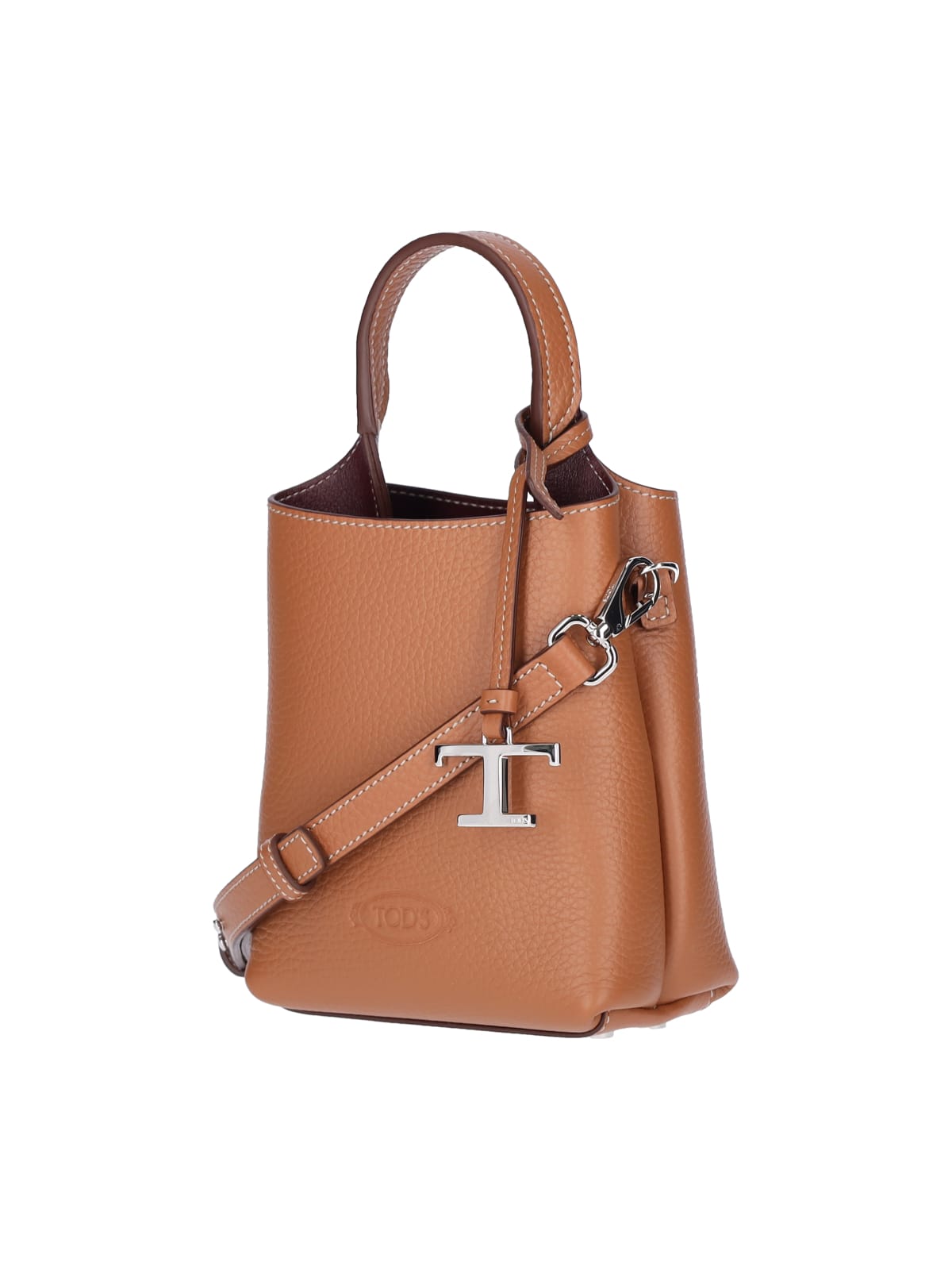 Tod's Micro Leather Bag In Brown