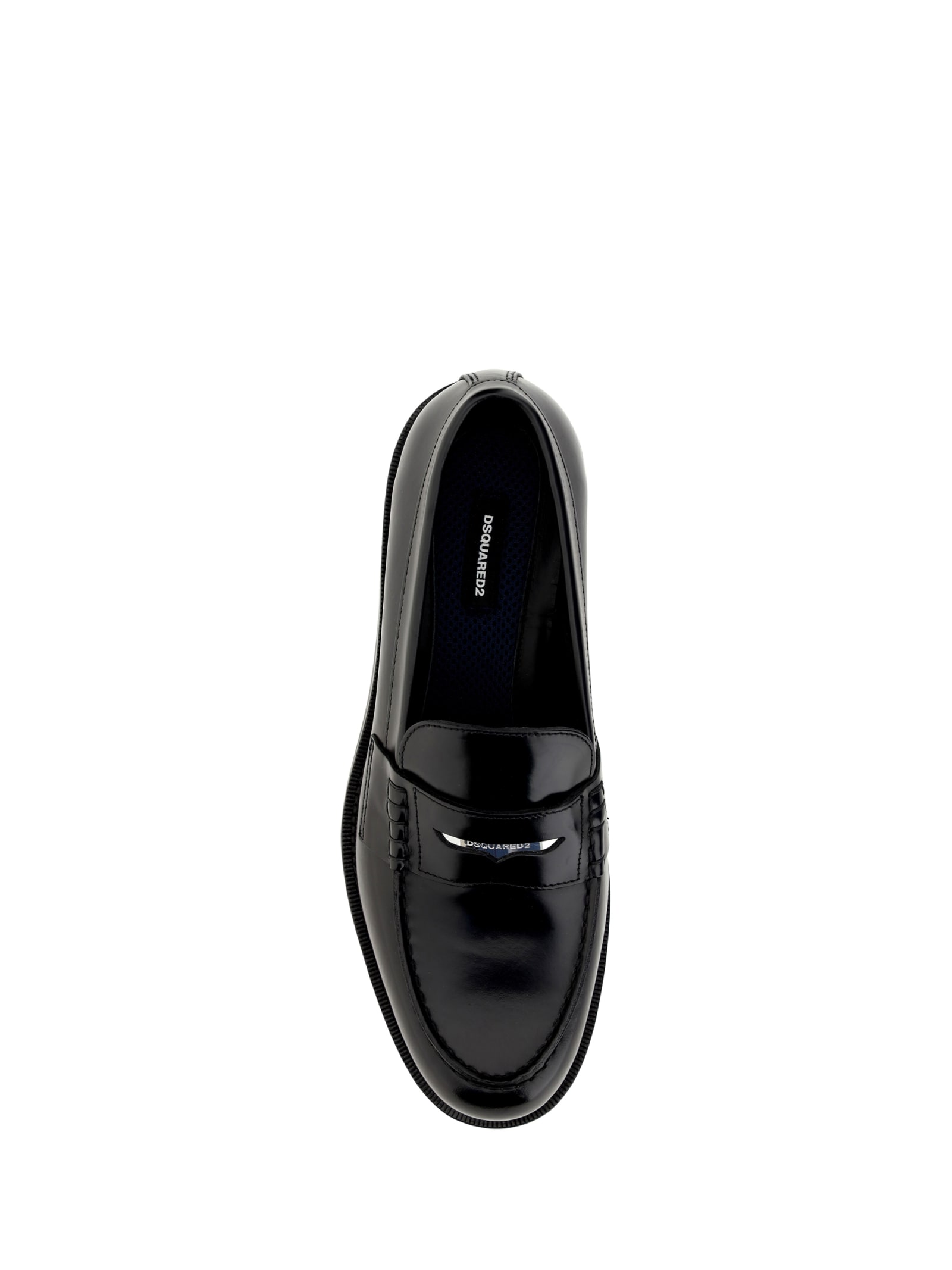 Shop Dsquared2 Loafers In Nero