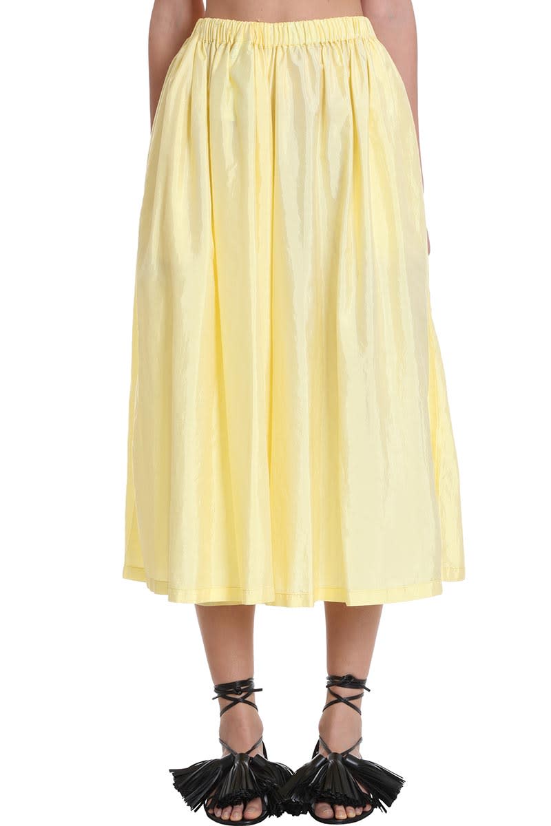 Jil Sander Packway Skirt In Yellow Polyester