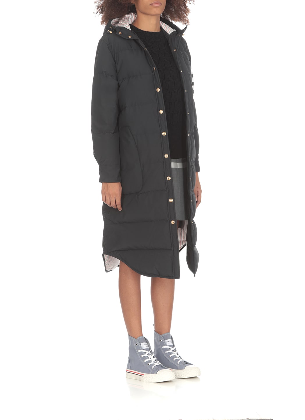 Thom Browne 4-bar Pleated Miniskirt In Grey