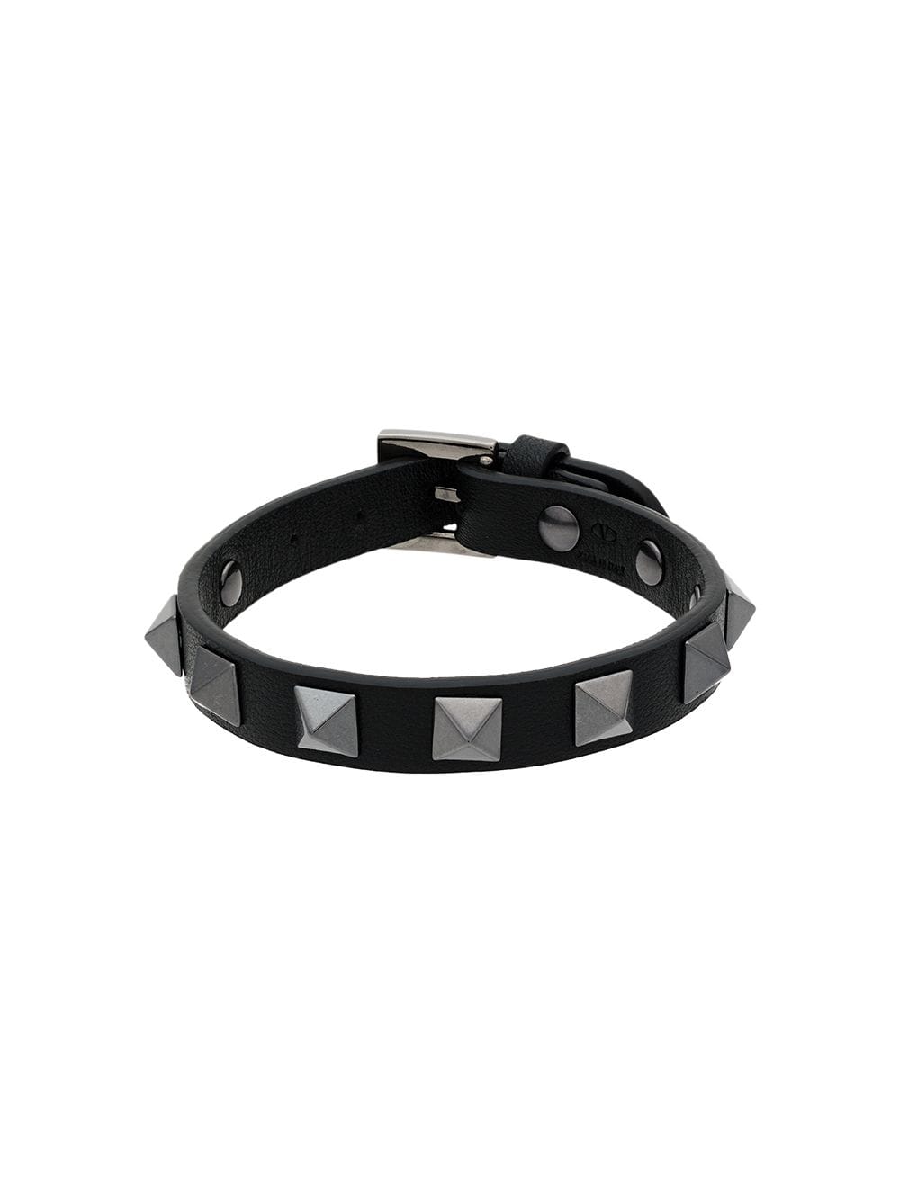 Leather Studded Bracelet (8x8mm)