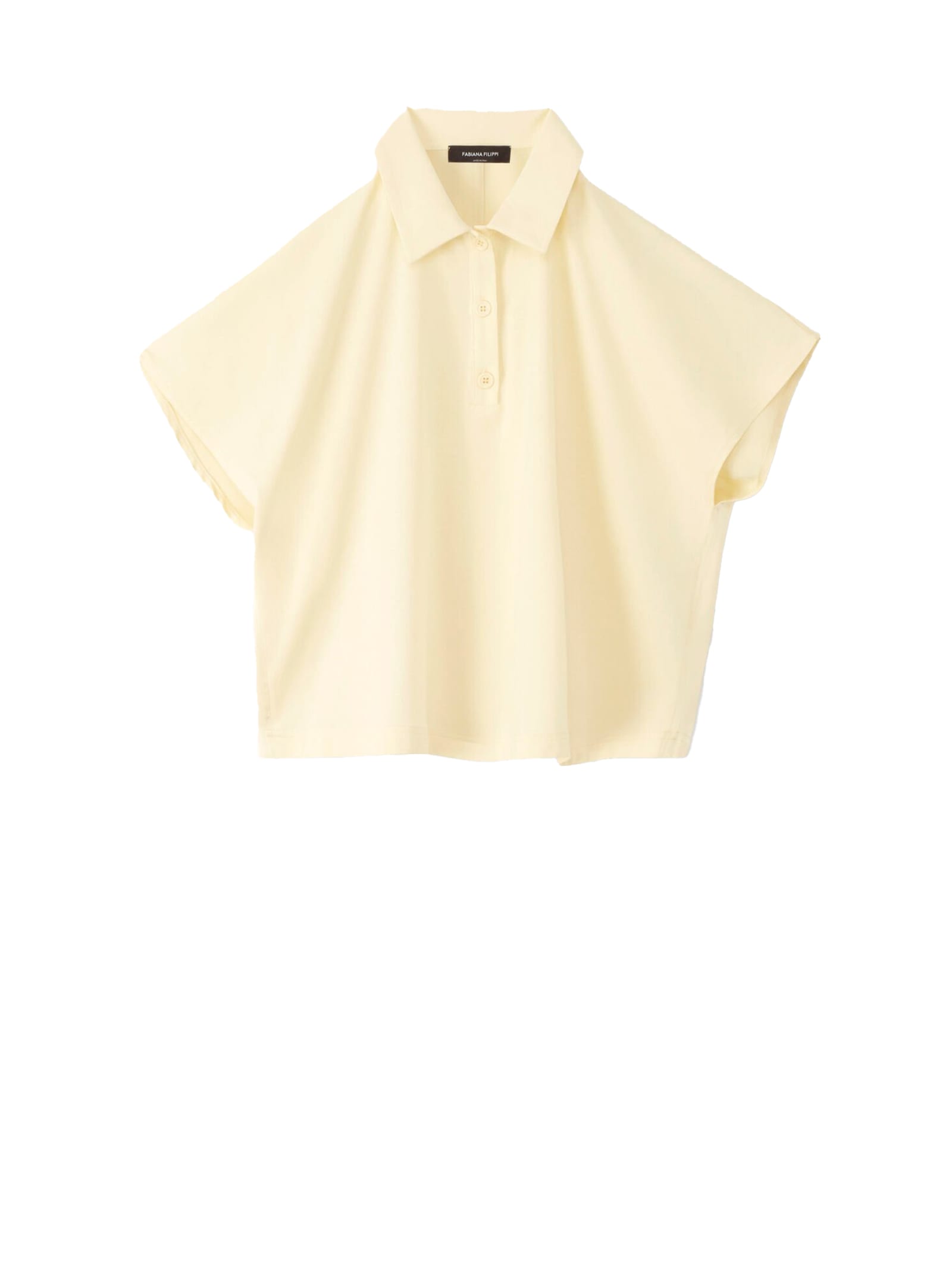 Shop Fabiana Filippi Yellow Jersey Polo Shirt In Giallo