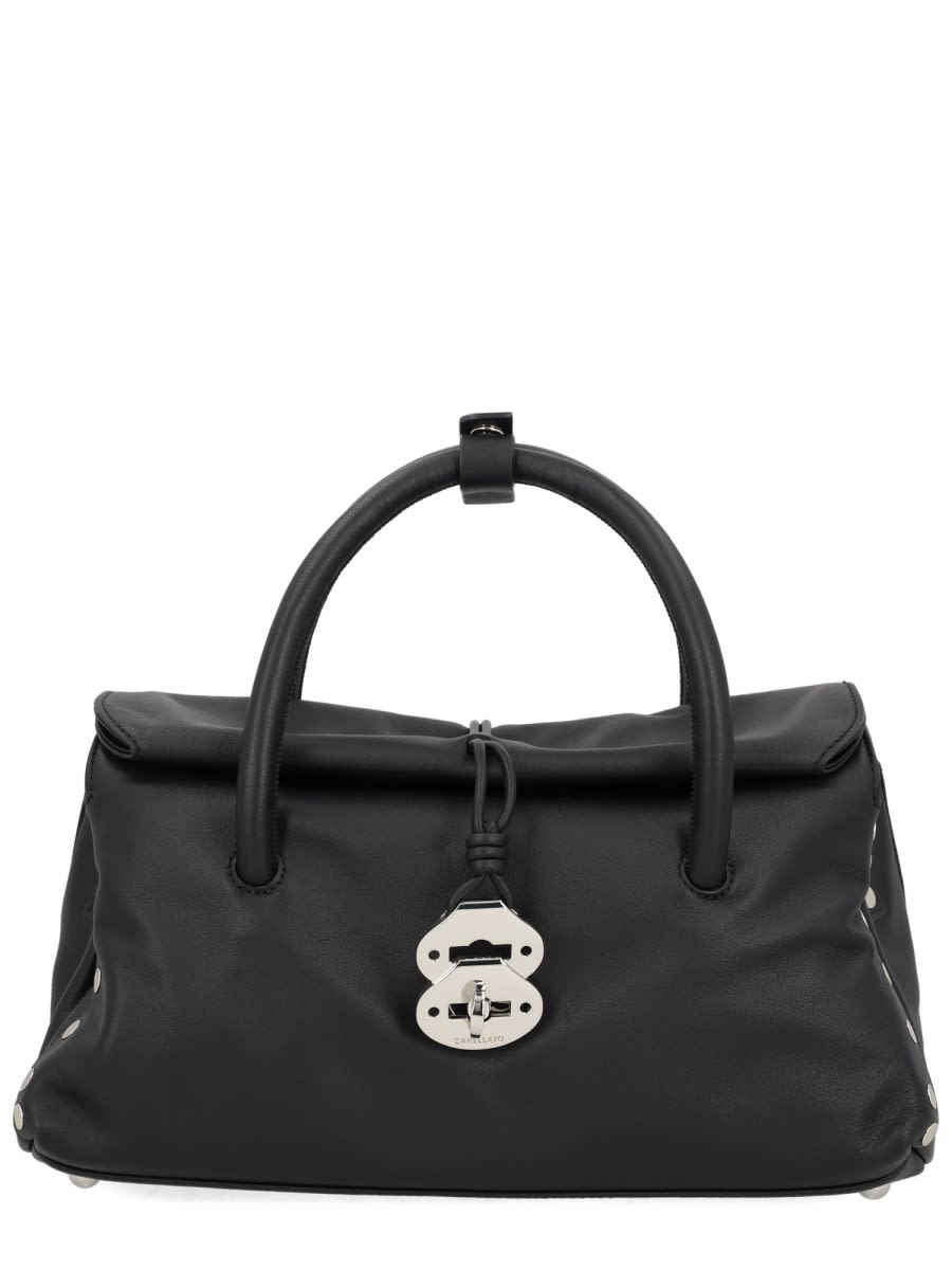 Zanellato Chic Shoulder Bag Featuring Studded Accents In Black
