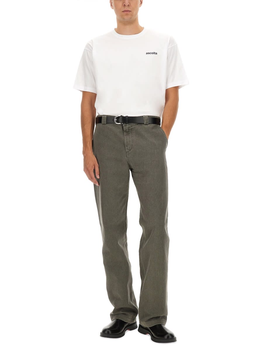 Aspesi Short Sleeve Lightweight Crew Neck T-shirt In Gray