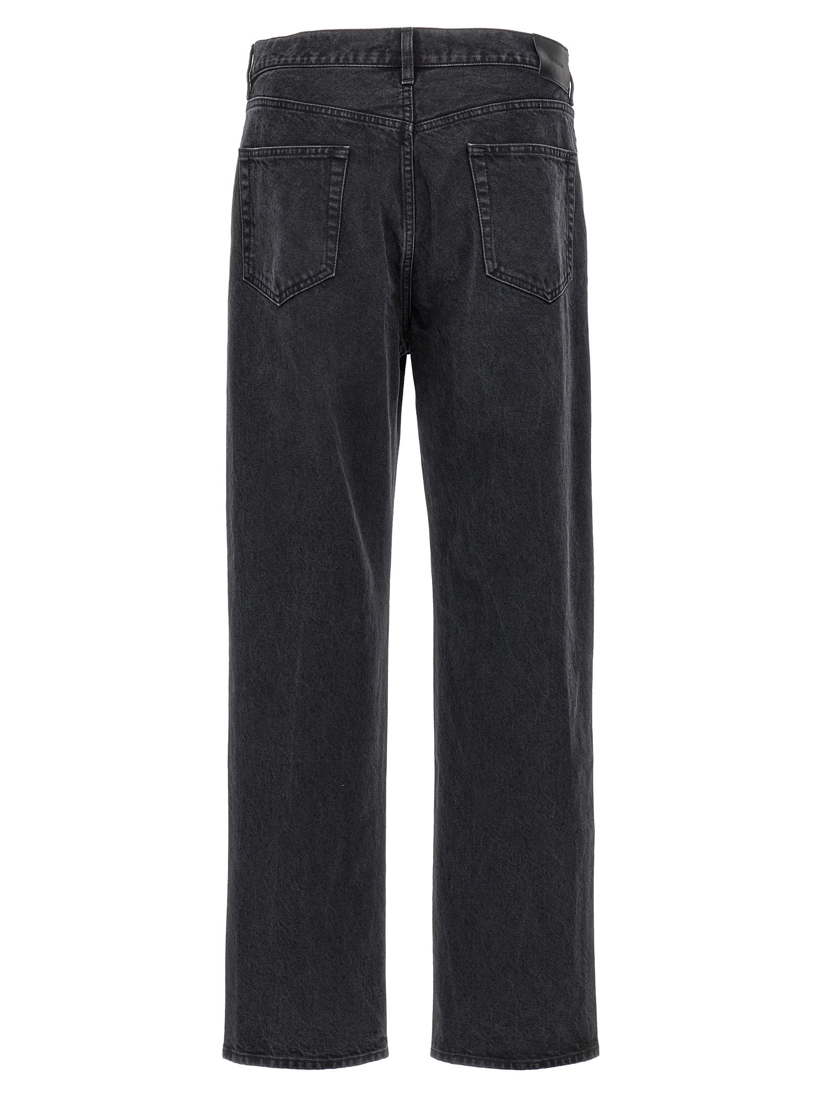 Shop Saint Laurent Loose Jeans In Black