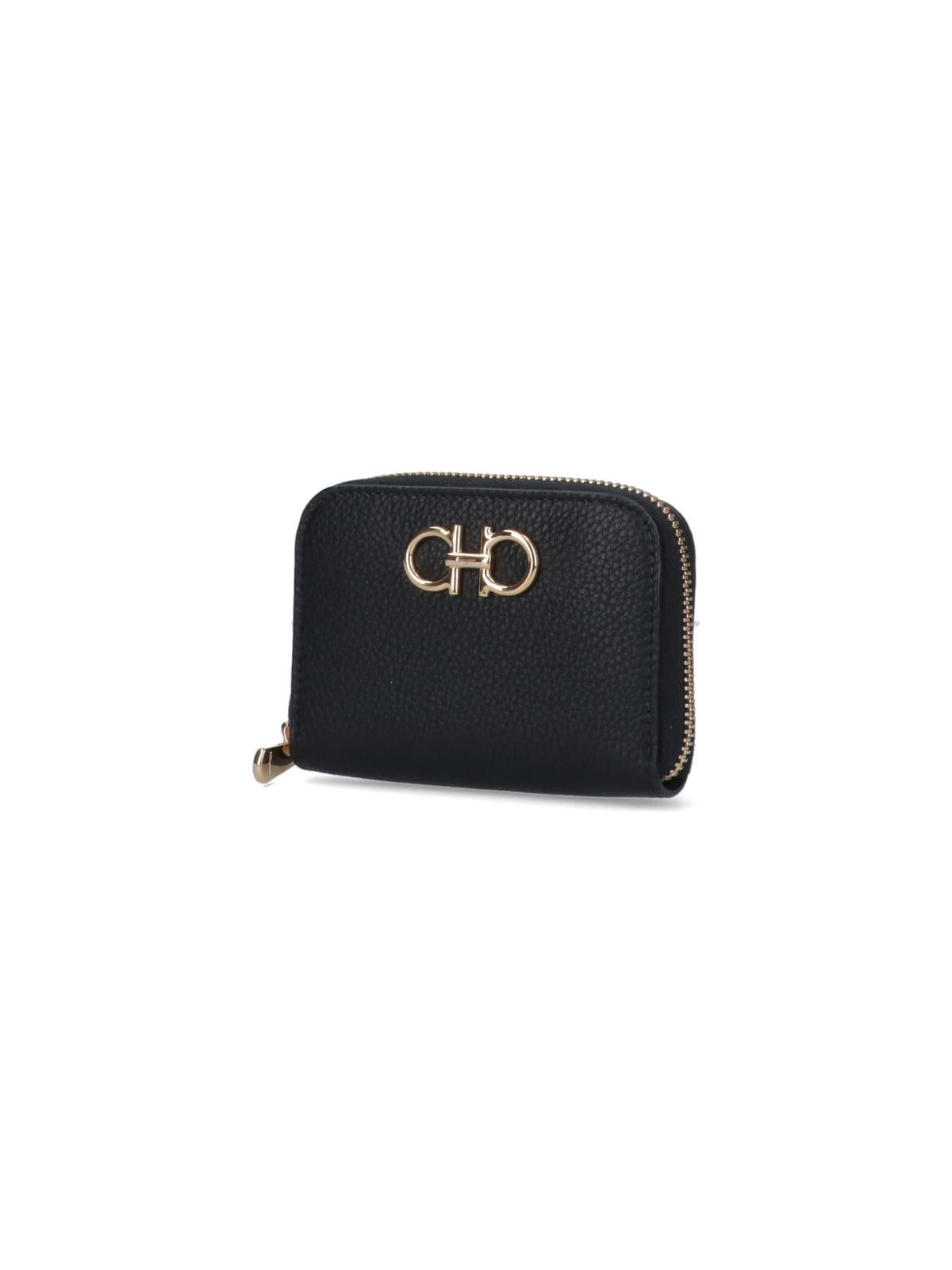 Shop Ferragamo Gancini Card Holder In Black