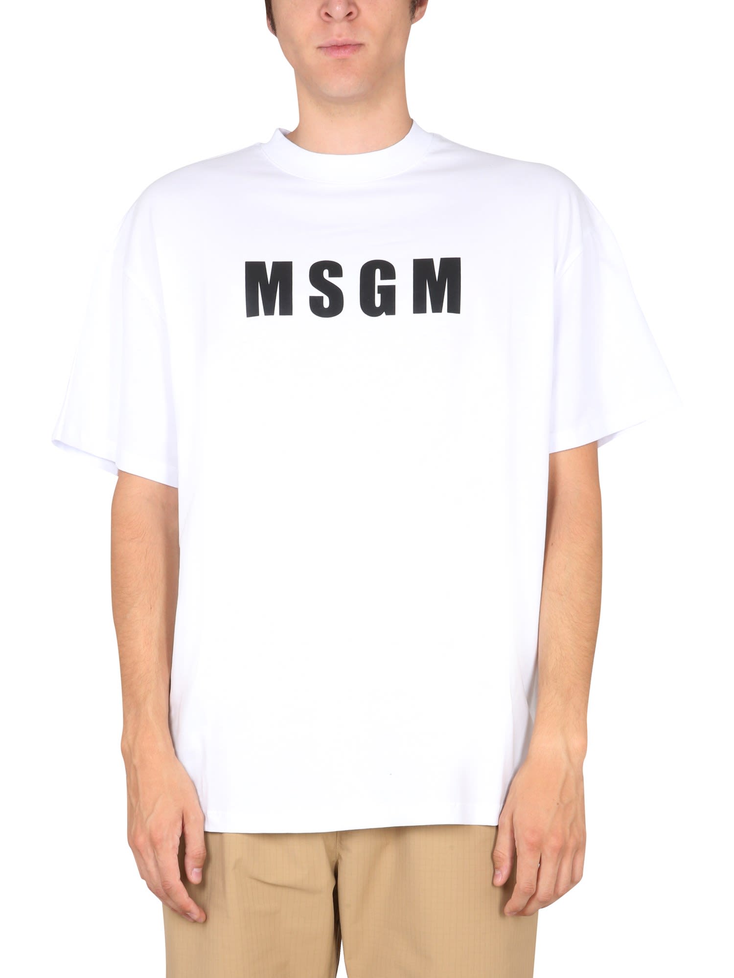 MSGM T-shirt Con Stampa Logo