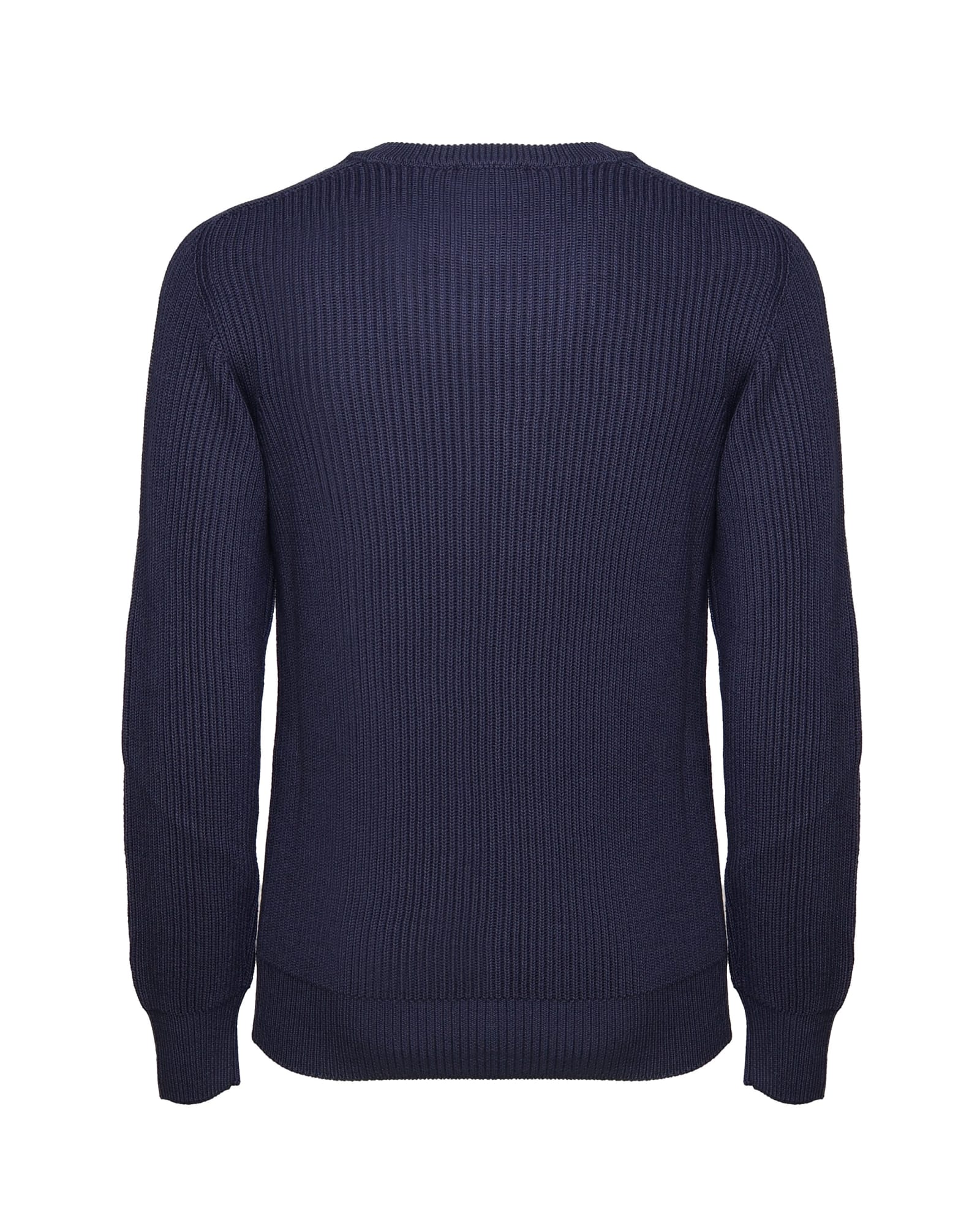 K-way Sweater In Wool Blend Ribbed In Blue Depth