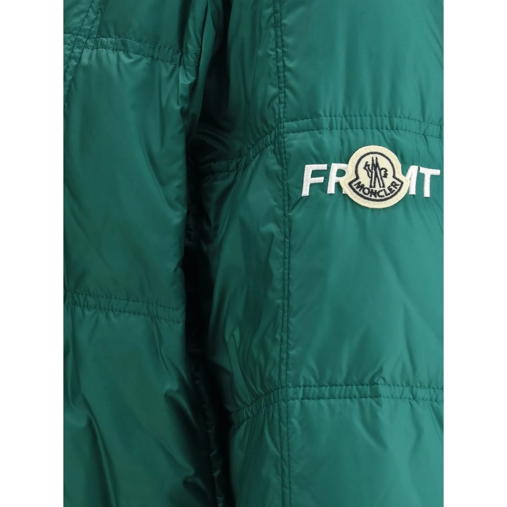 Moncler Genius Men Jayel Jacket Recycled Matt Longue Saison With Quilting Fragment In Green