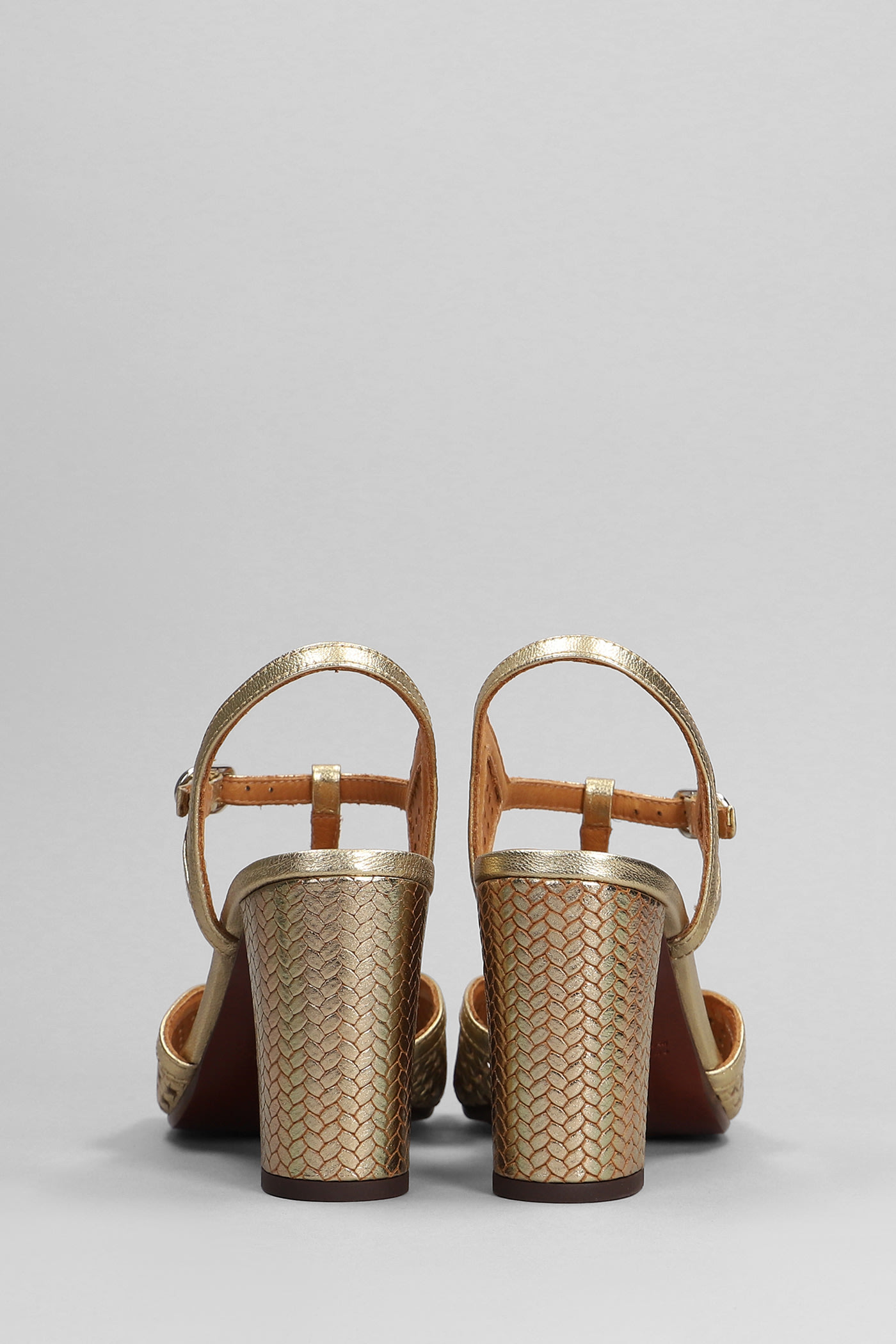 Shop Chie Mihara Bessy Sandals In Gold Leather