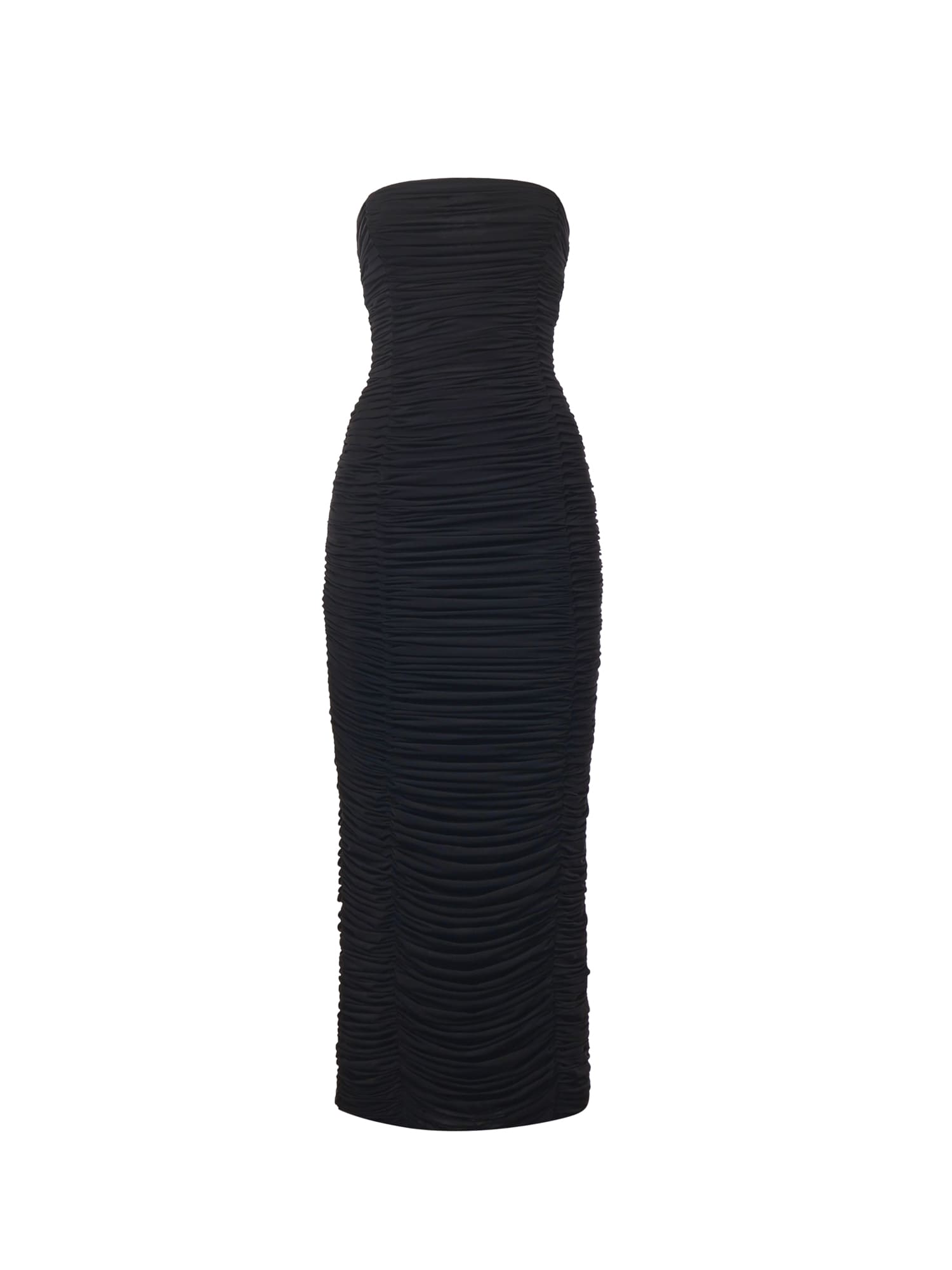 Magda Butrym Ruffled Midi Dress In Black