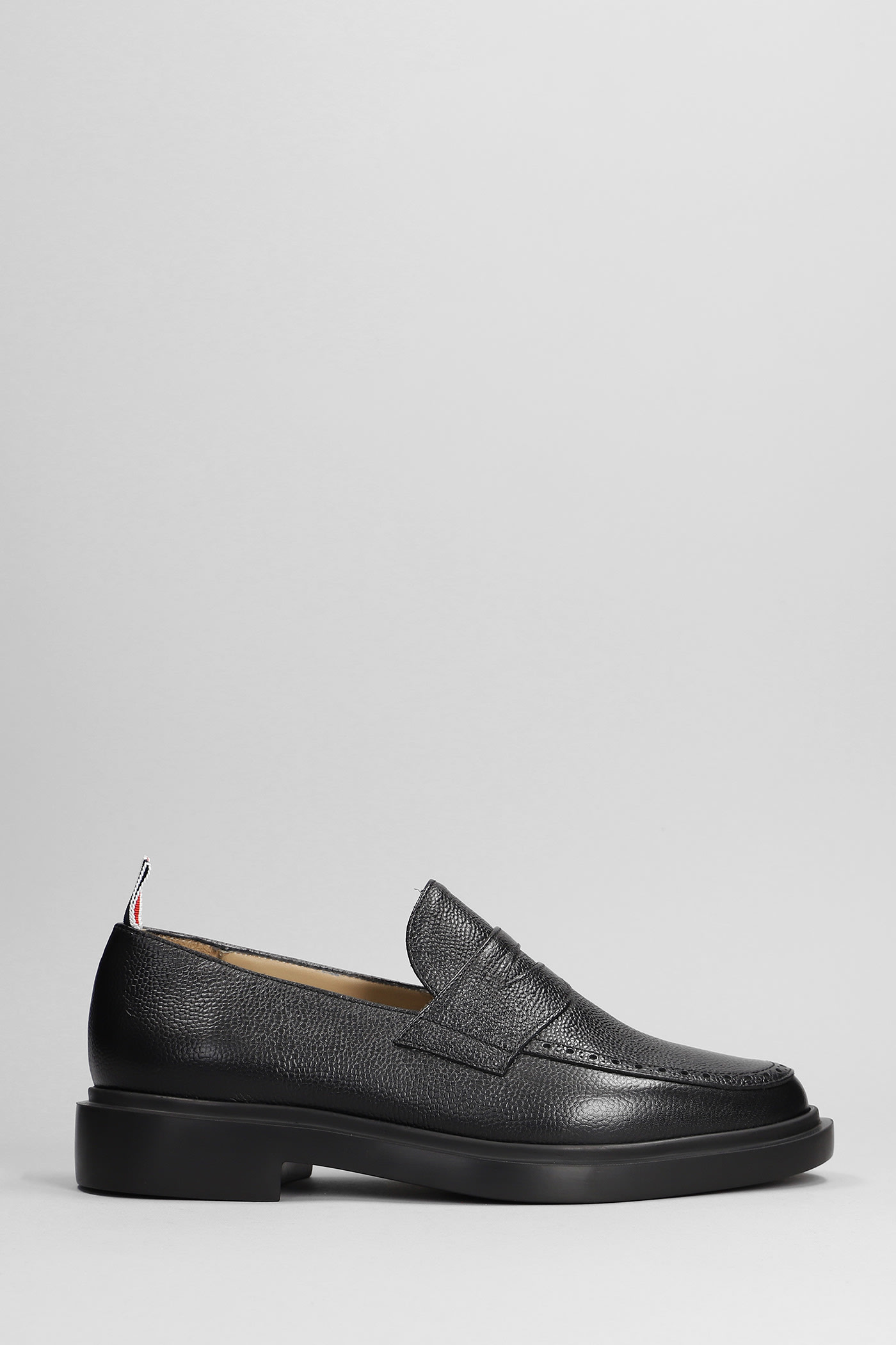Shop Thom Browne Loafers In Black Leather