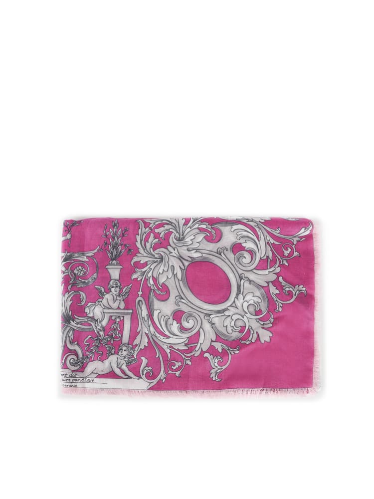 Versace Mixed Wool And Silk Baroque Scarf