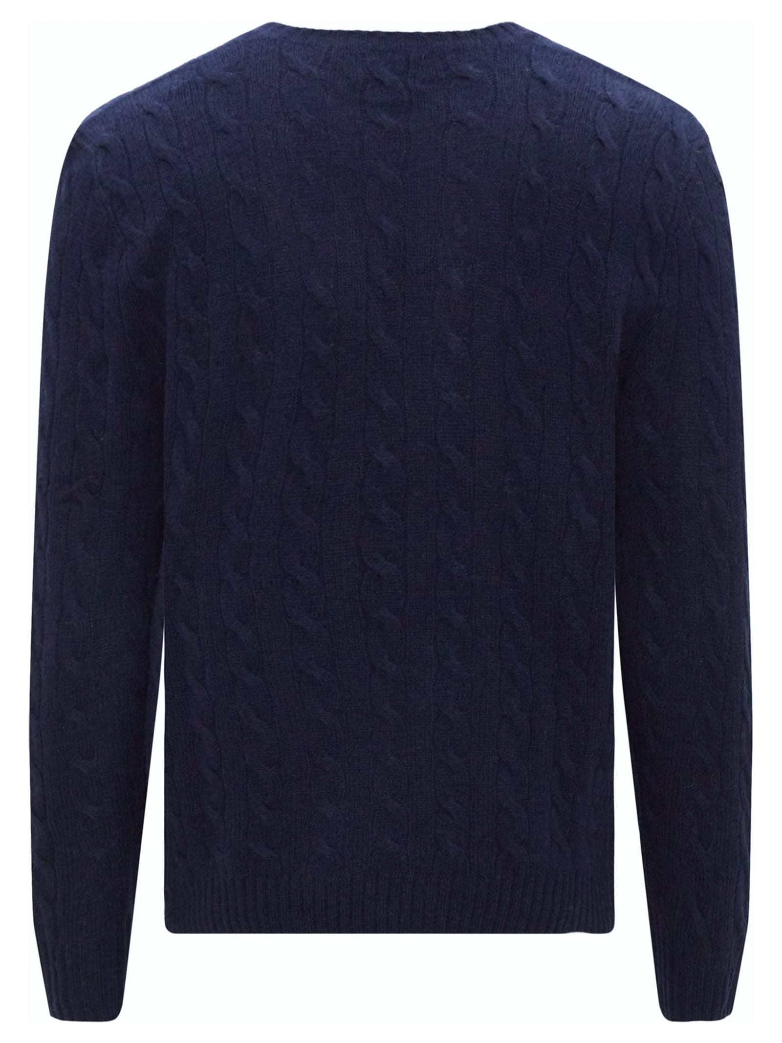 Shop Ralph Lauren Blue Wool And Cashmere Jumper