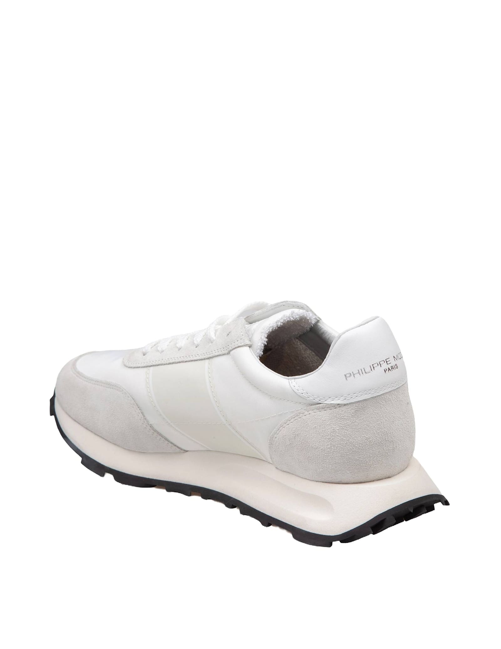 Shop Philippe Model Sneakers Tou Low In Fabric And Suede White Color