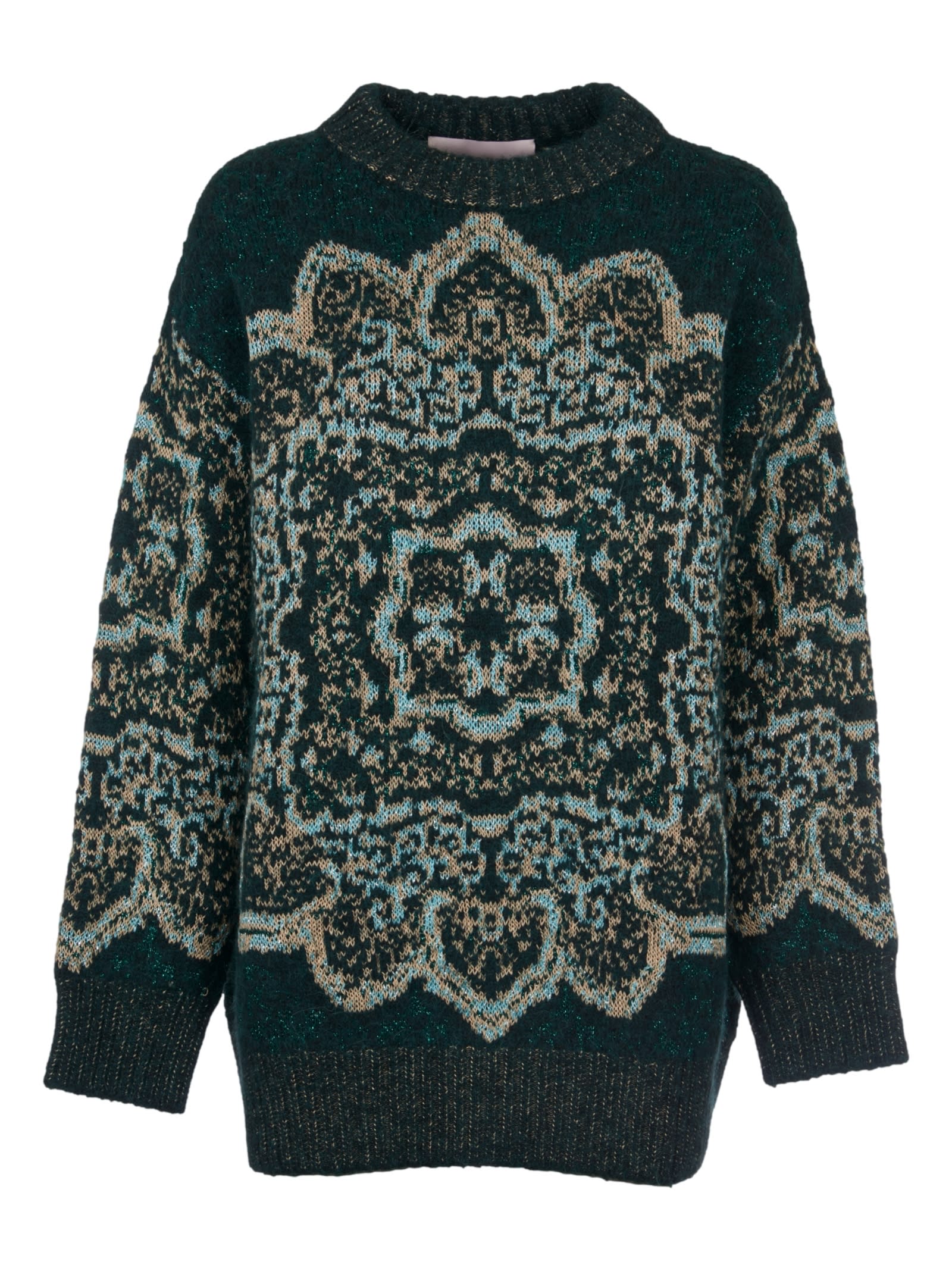 circus hotel mid-length knitted jumper