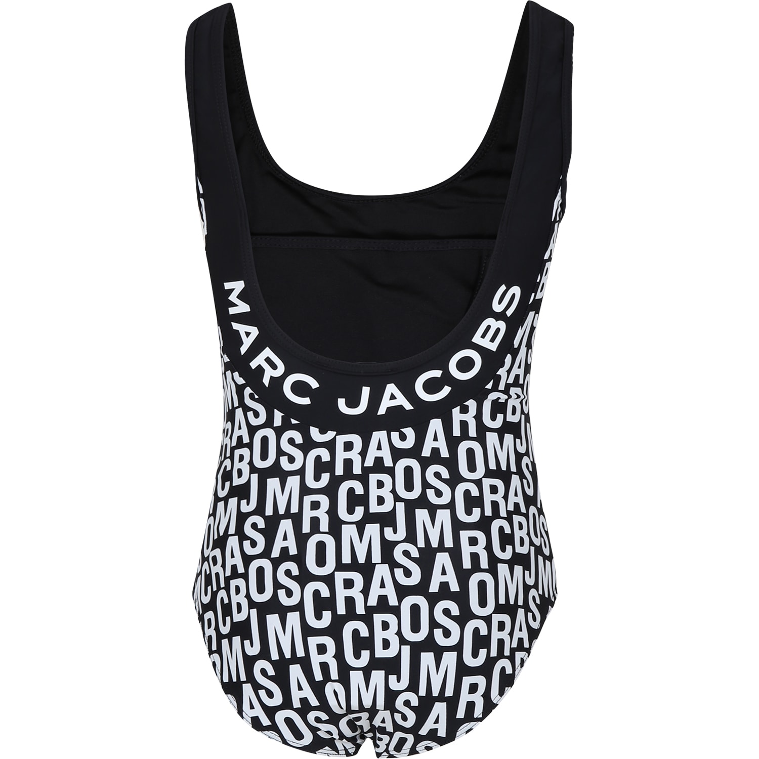 Shop Little Marc Jacobs Black Swimsuit For Girl With Logo