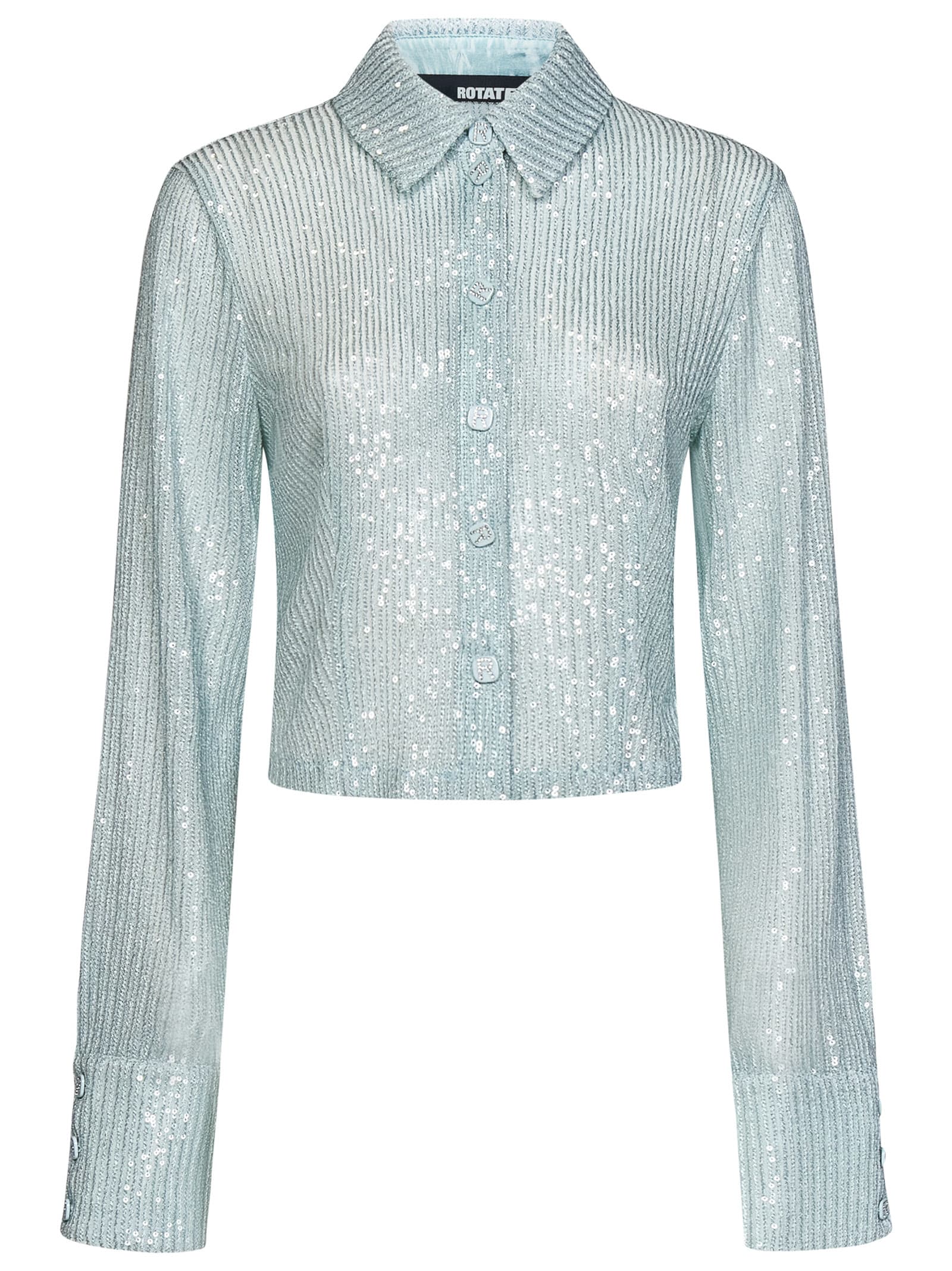 Shop Rotate Birger Christensen Shirt In Sky Blue