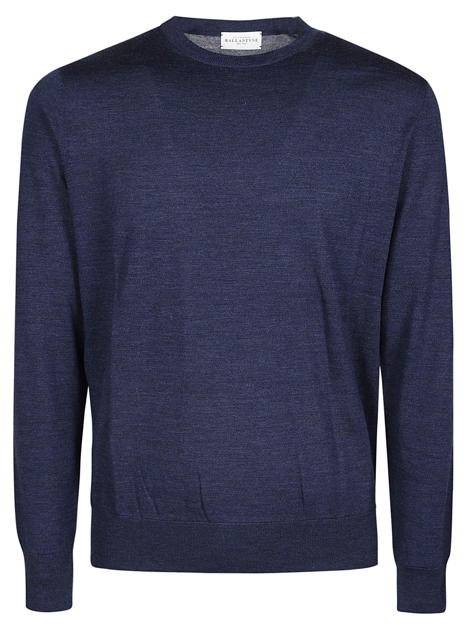 Shop Ballantyne Plain Sweater In Vintage Denim