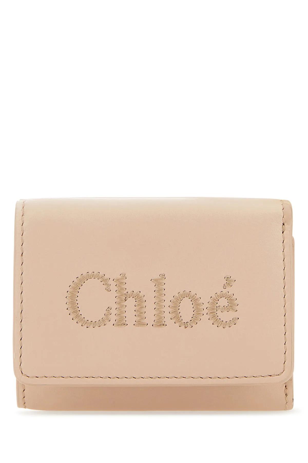 Shop Chloé Powder Pink Leather Wallet