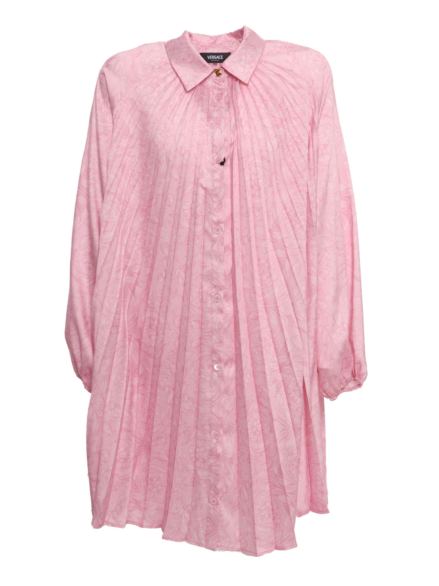 Versace Kids' Pink Baroque Style Shirt