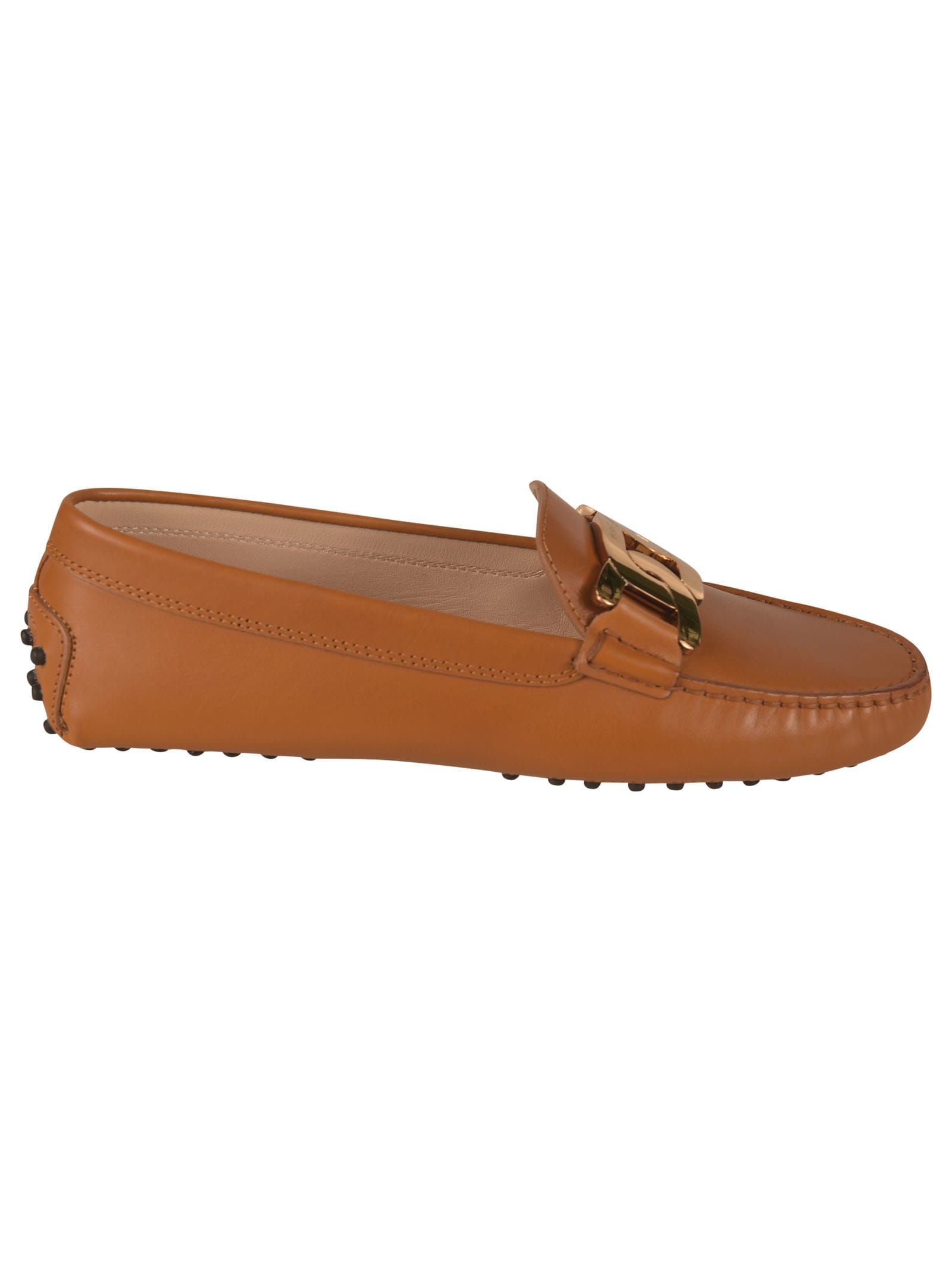 Tods Catena Metal Logo Loafers