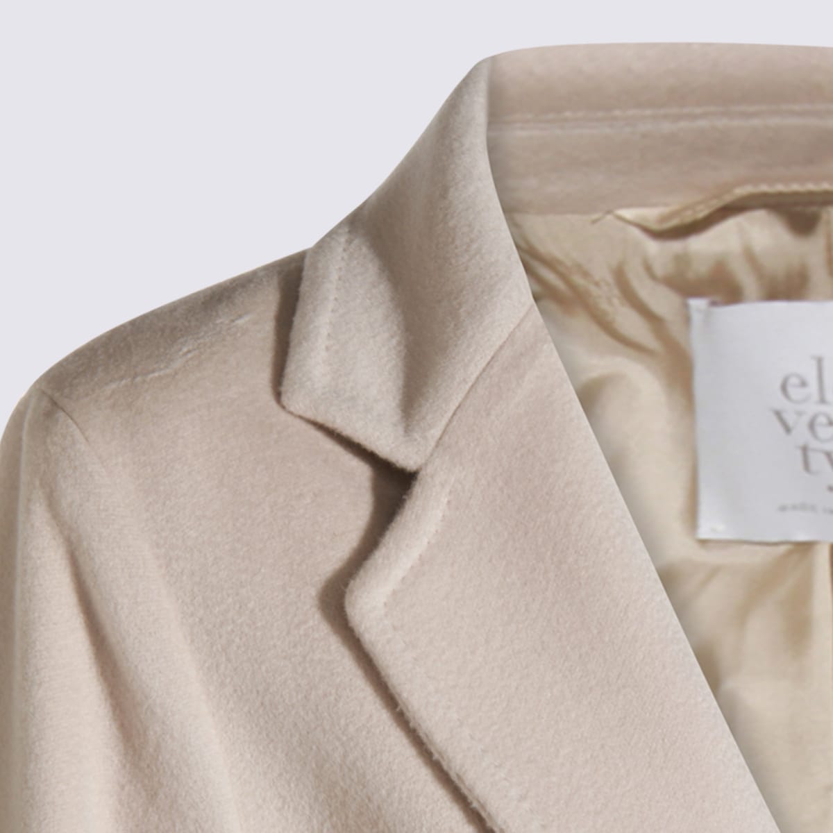 Eleventy Waist Belted Long Length Lapels Pockets In Neutral