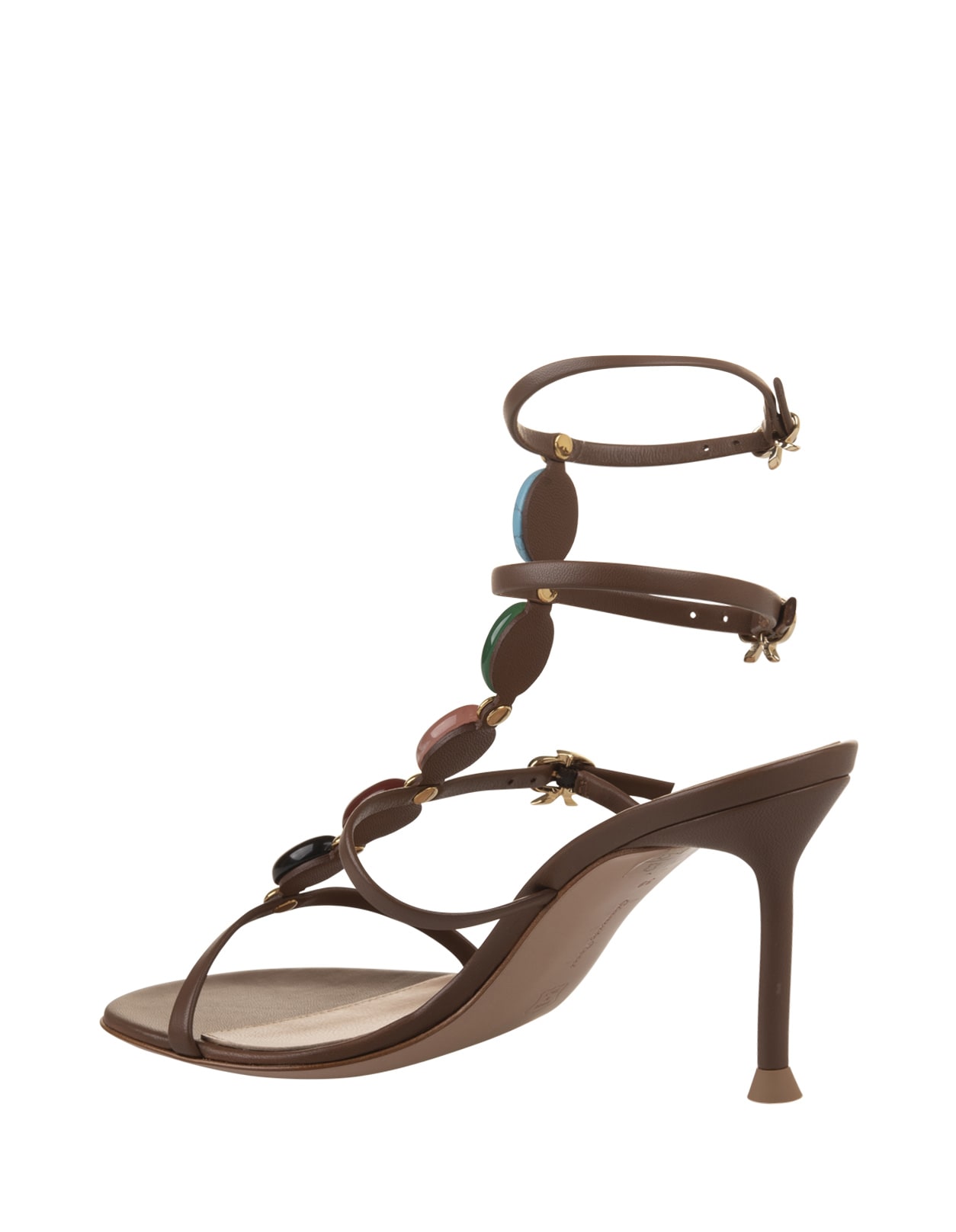 Shop Gianvito Rossi Shanti 70 Sandal In Brown Sandals