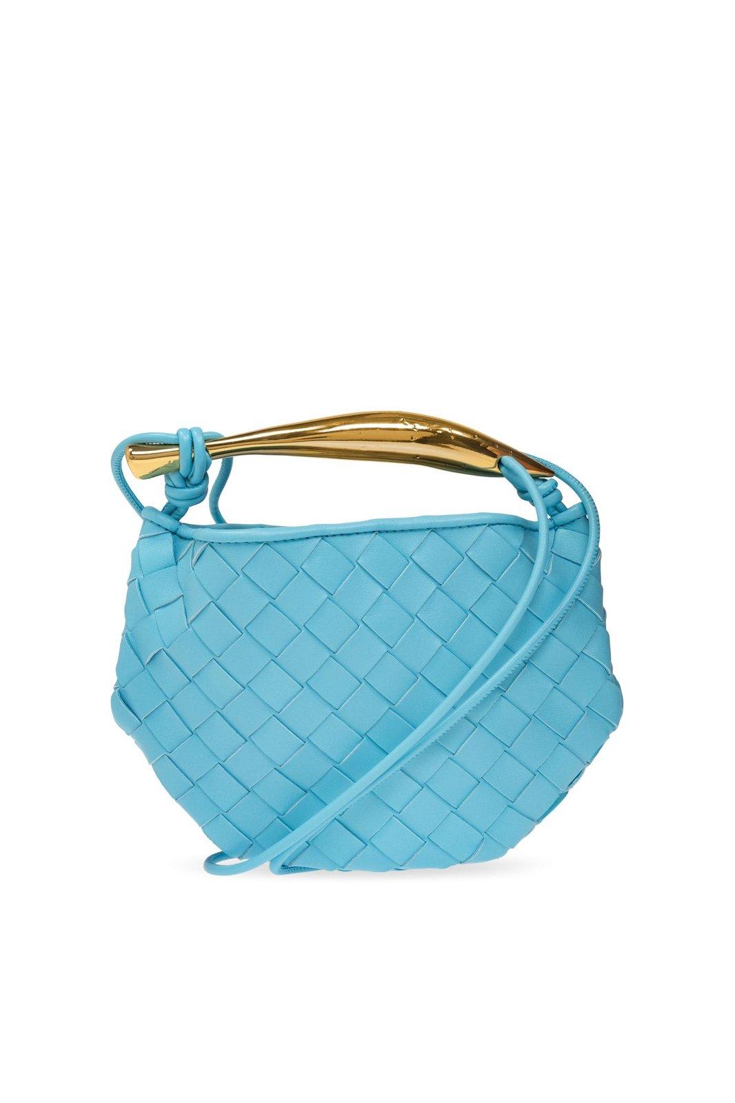 Shop Bottega Veneta Sardine Mini Shoulder Bag In Dip/mbrass