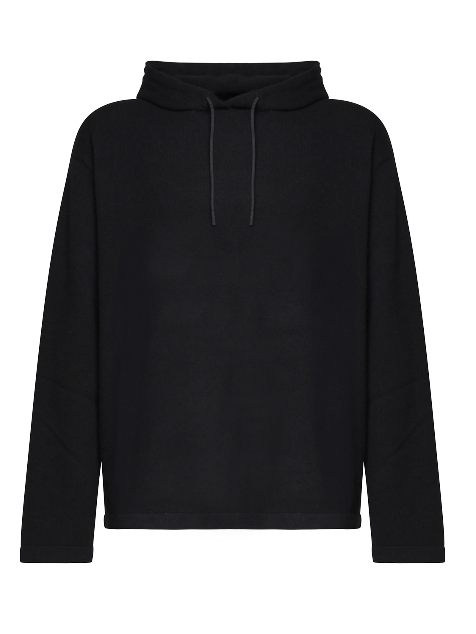 Cotton Sweatshirt With Hood And Drawstring