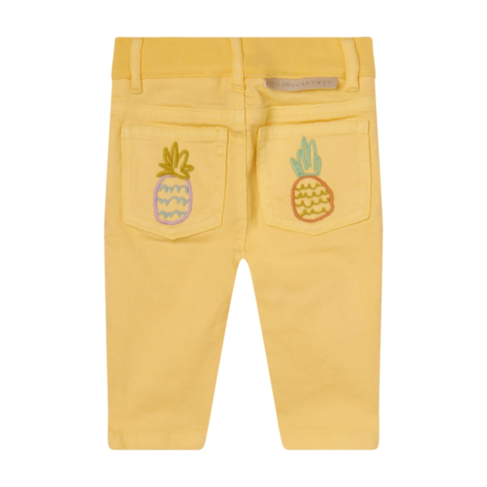 Shop Stella Mccartney Straight Jeans With Embroidery In Yellow