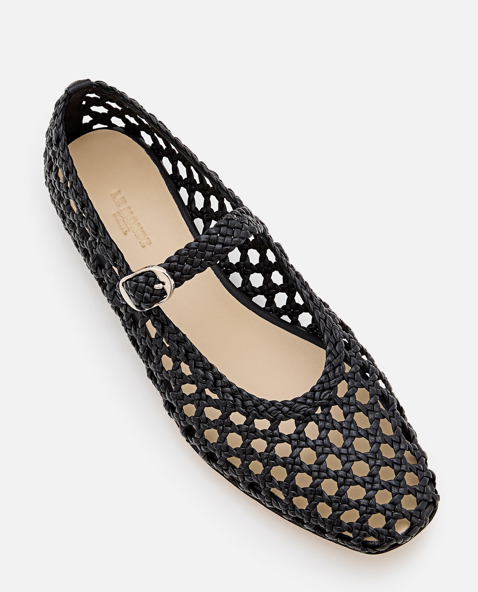 Le Monde Beryl Mary Jane Woven Leather