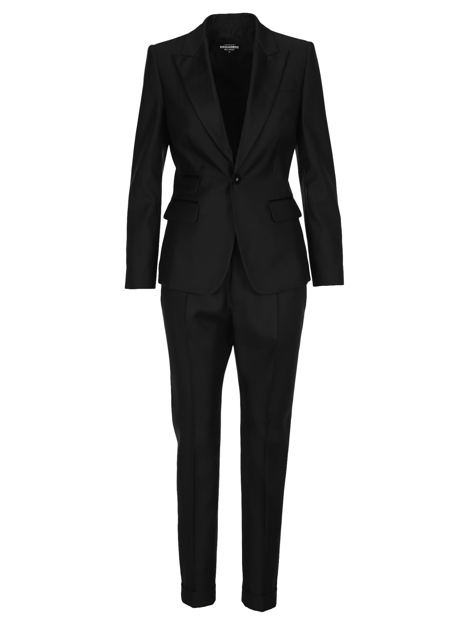Dsquared2 D Squared Wool And Silk Suit In Black