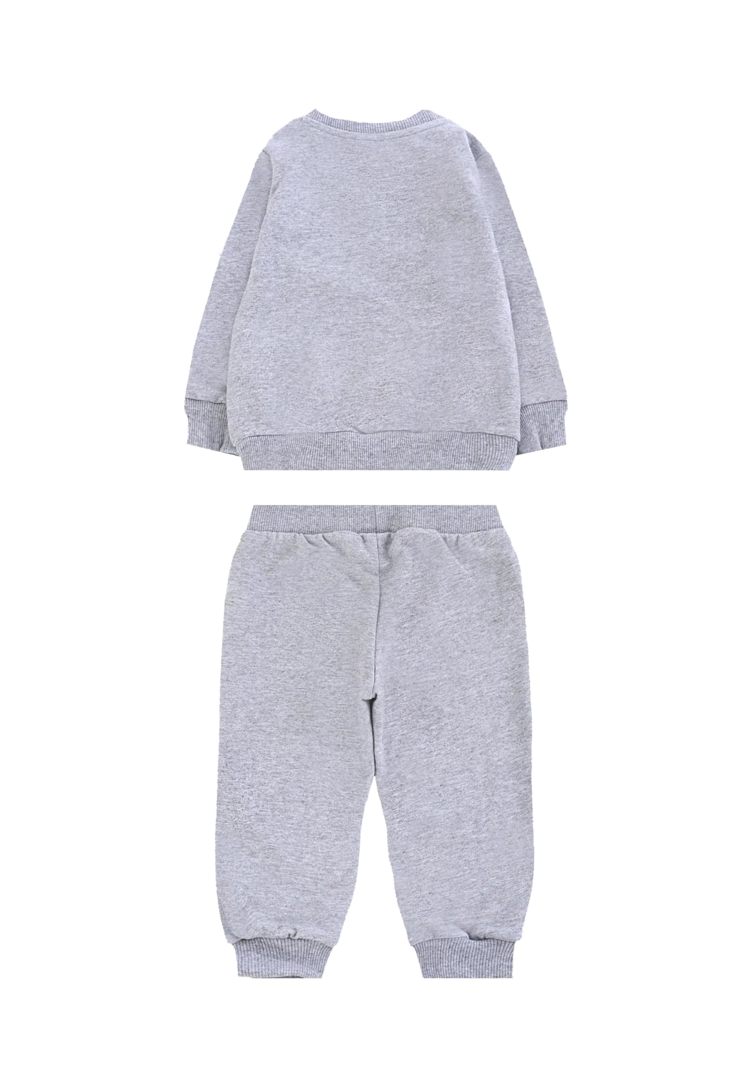 Moschino Grey Suit For Babykids With Tedy Bear In Gray