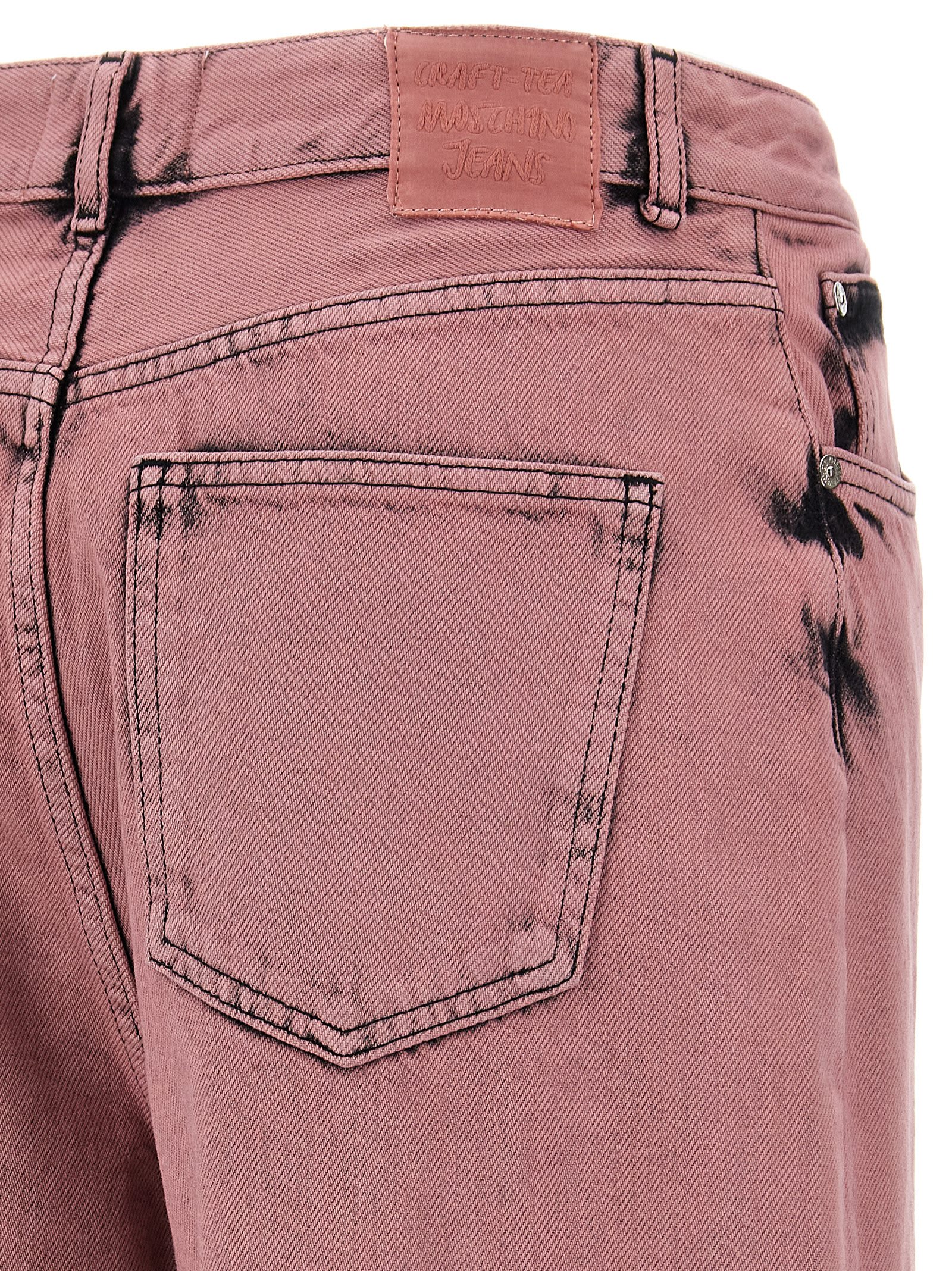 Shop M05ch1n0 Jeans Tie-dye Effect Jeans In Pink