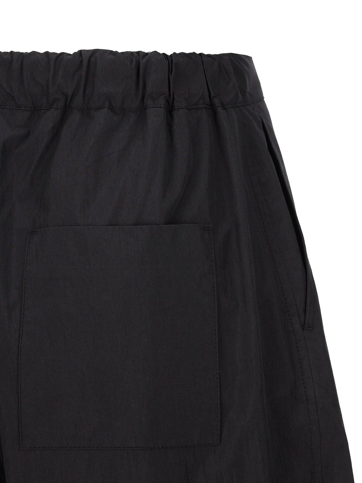 Shop Jil Sander Belted-waist Wide-leg Trousers In Black