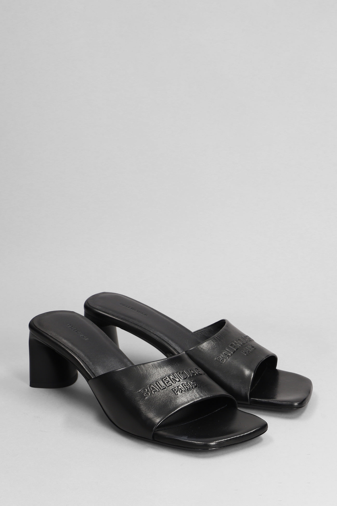 Shop Balenciaga Dutyfree Sandal Slipper-mule In Black Leather