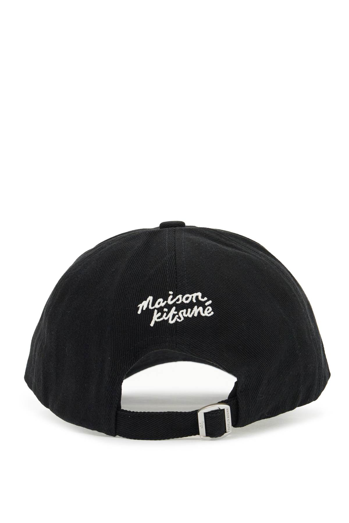 Shop Maison Kitsuné Fox Head Baseball Cap In Black (black)