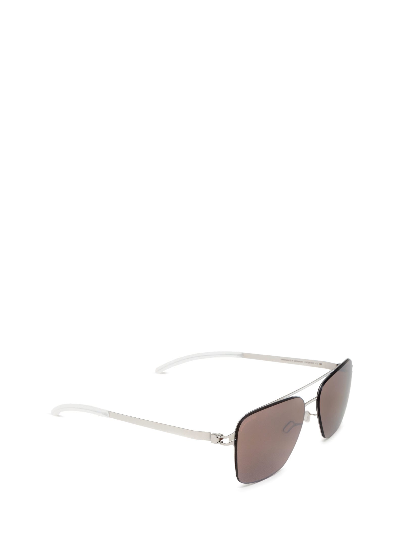 Shop Mykita Bernie Sun Silver/white Sunglasses