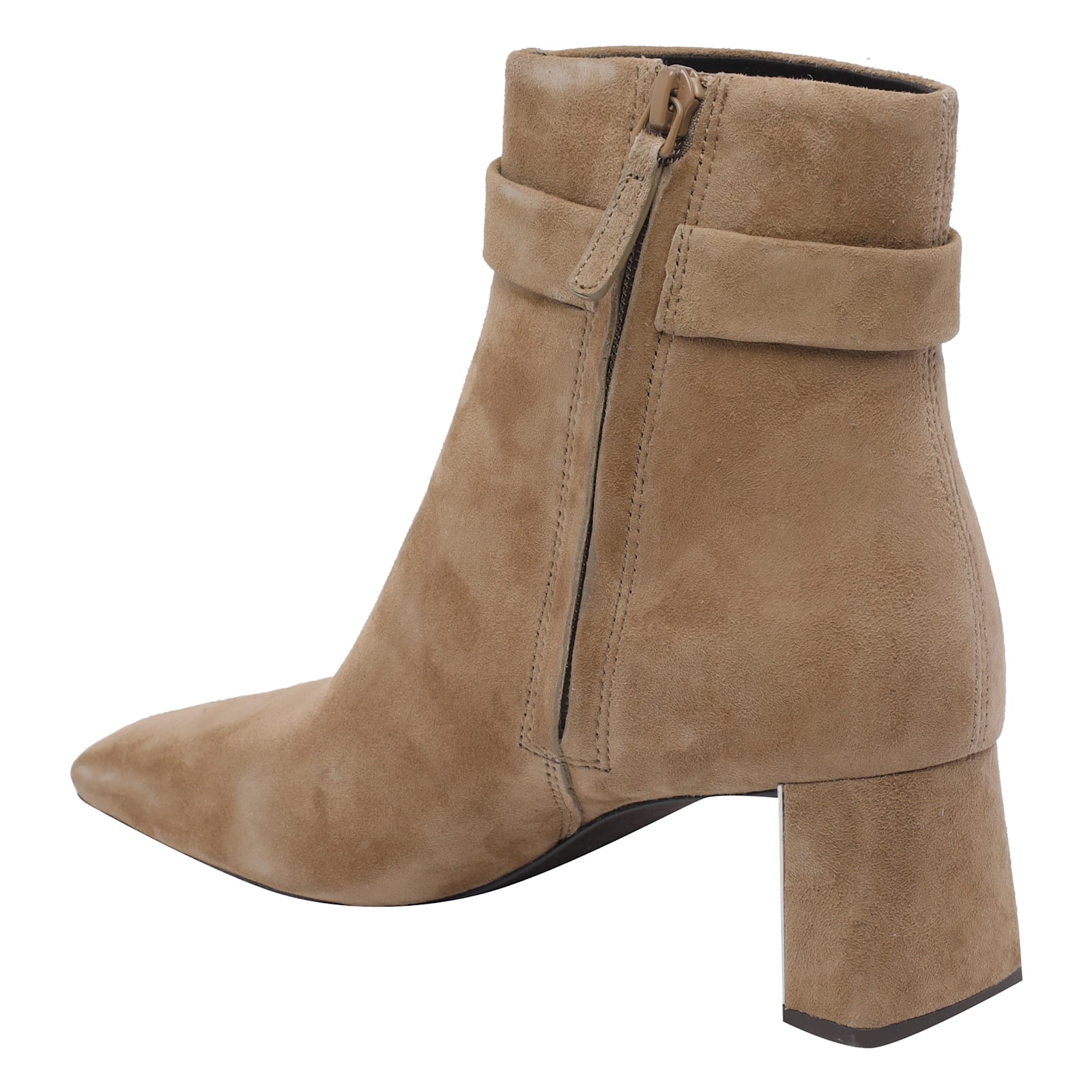 Tory Burch Georgia Suede Ankle Boots With Block Heel In Brown