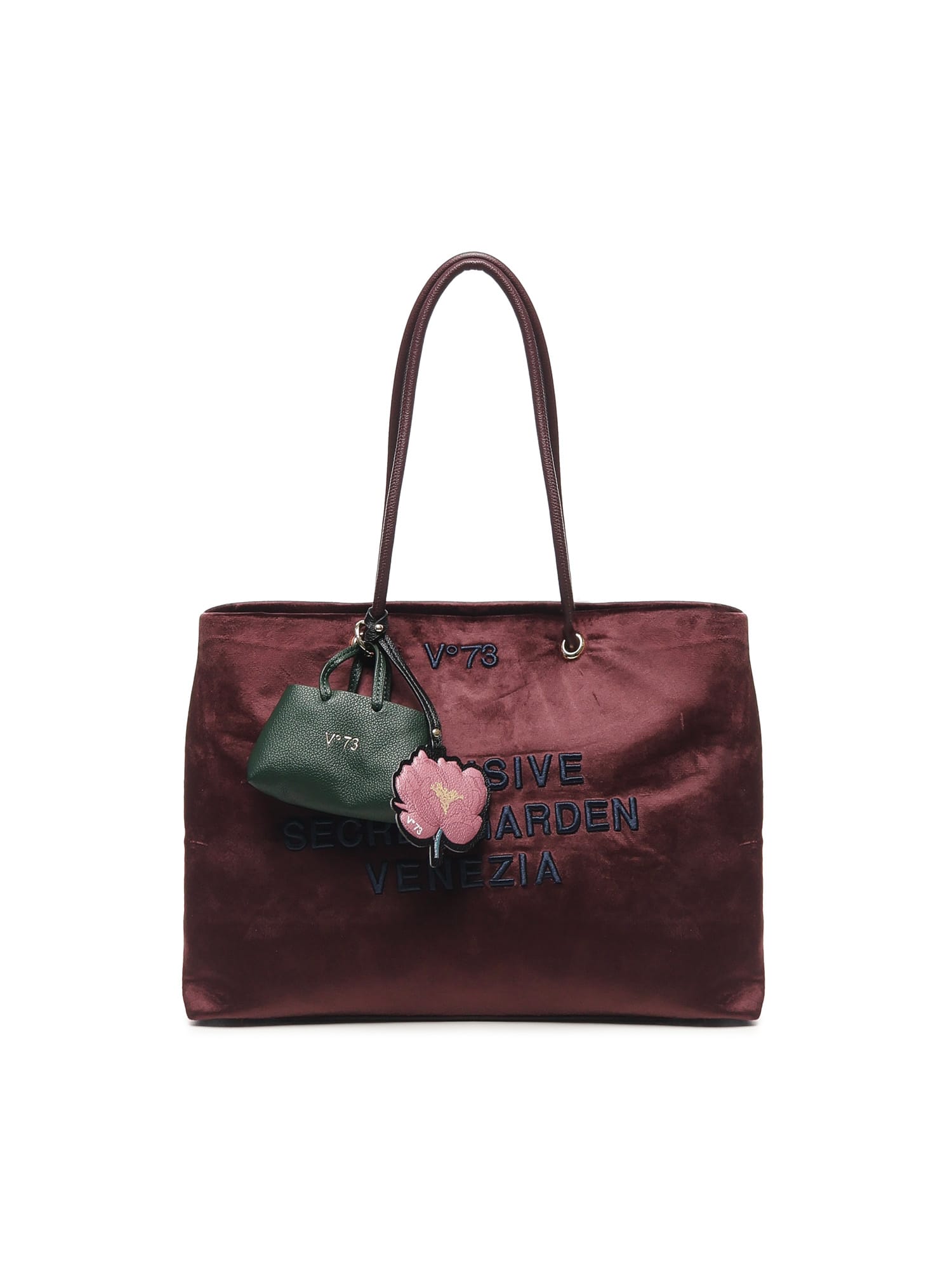 V73 Secret Garden Shopping Bag In Burgundy