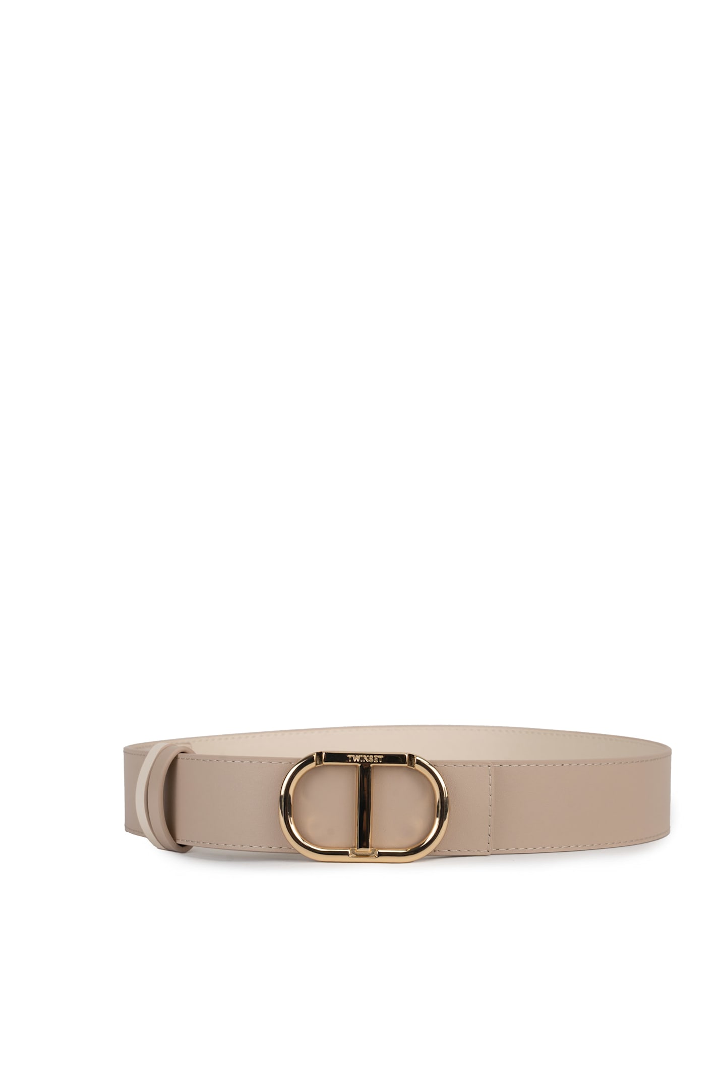Ginger/snow Reversible Leather Belt