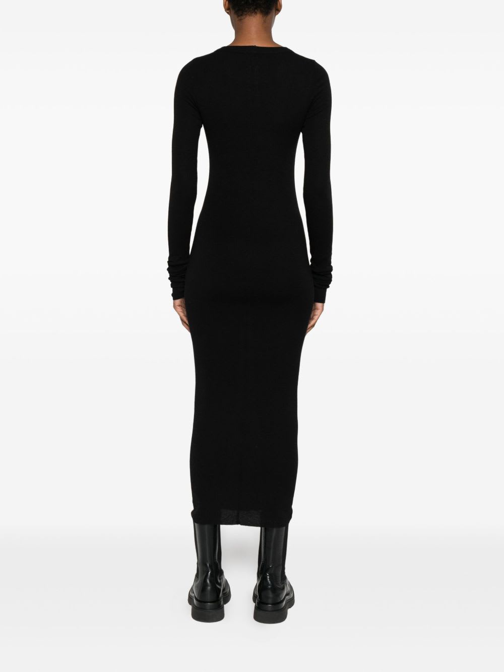 Rick Owens Midi Dress In Black