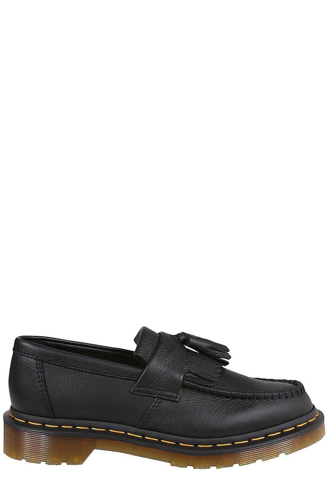 Shop Dr. Martens' Adrian Tassel Detailed Round Toe Loafers In Black